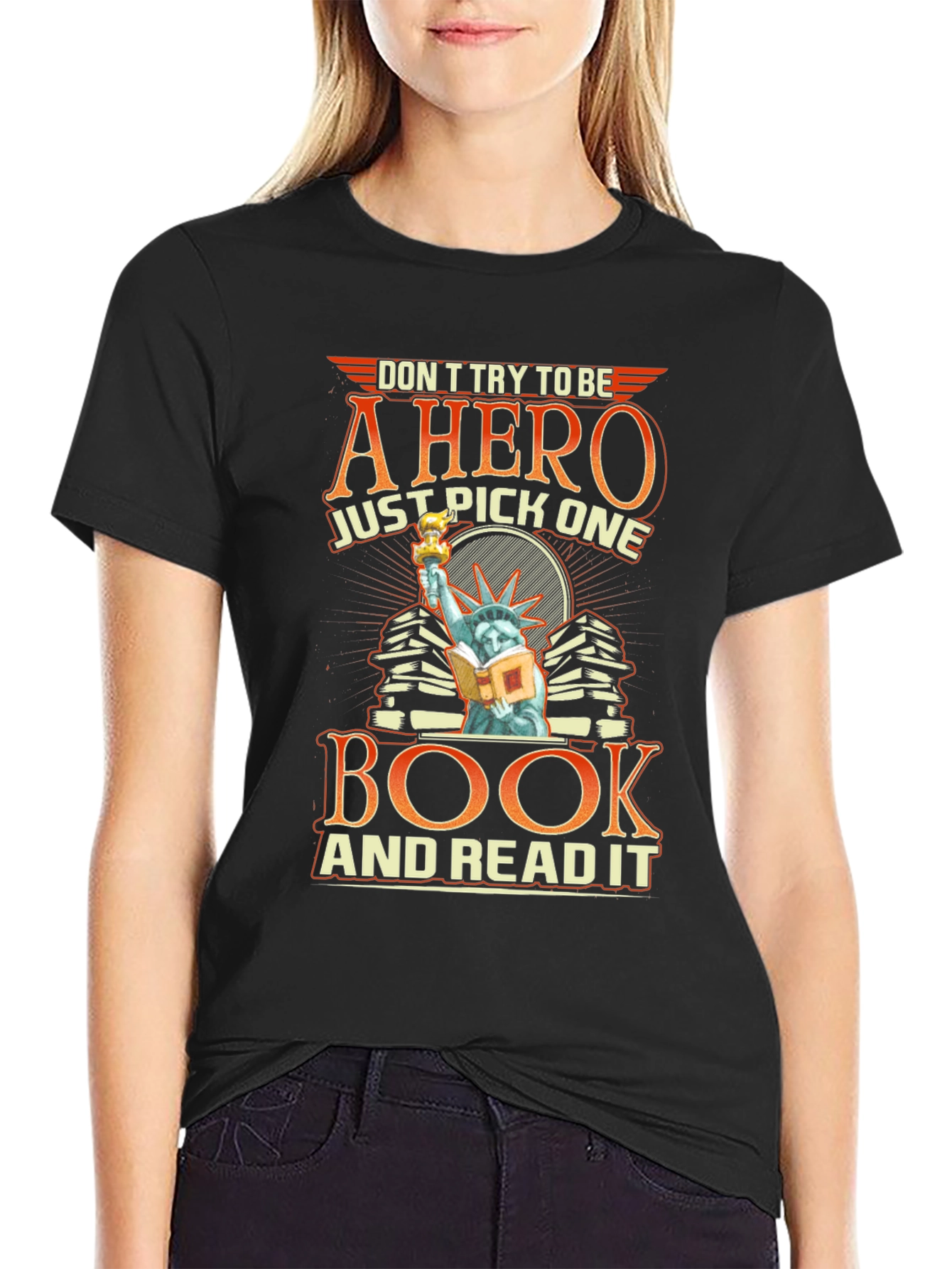 Book Hero Graphic T-Shirt - Read A Book Tee
