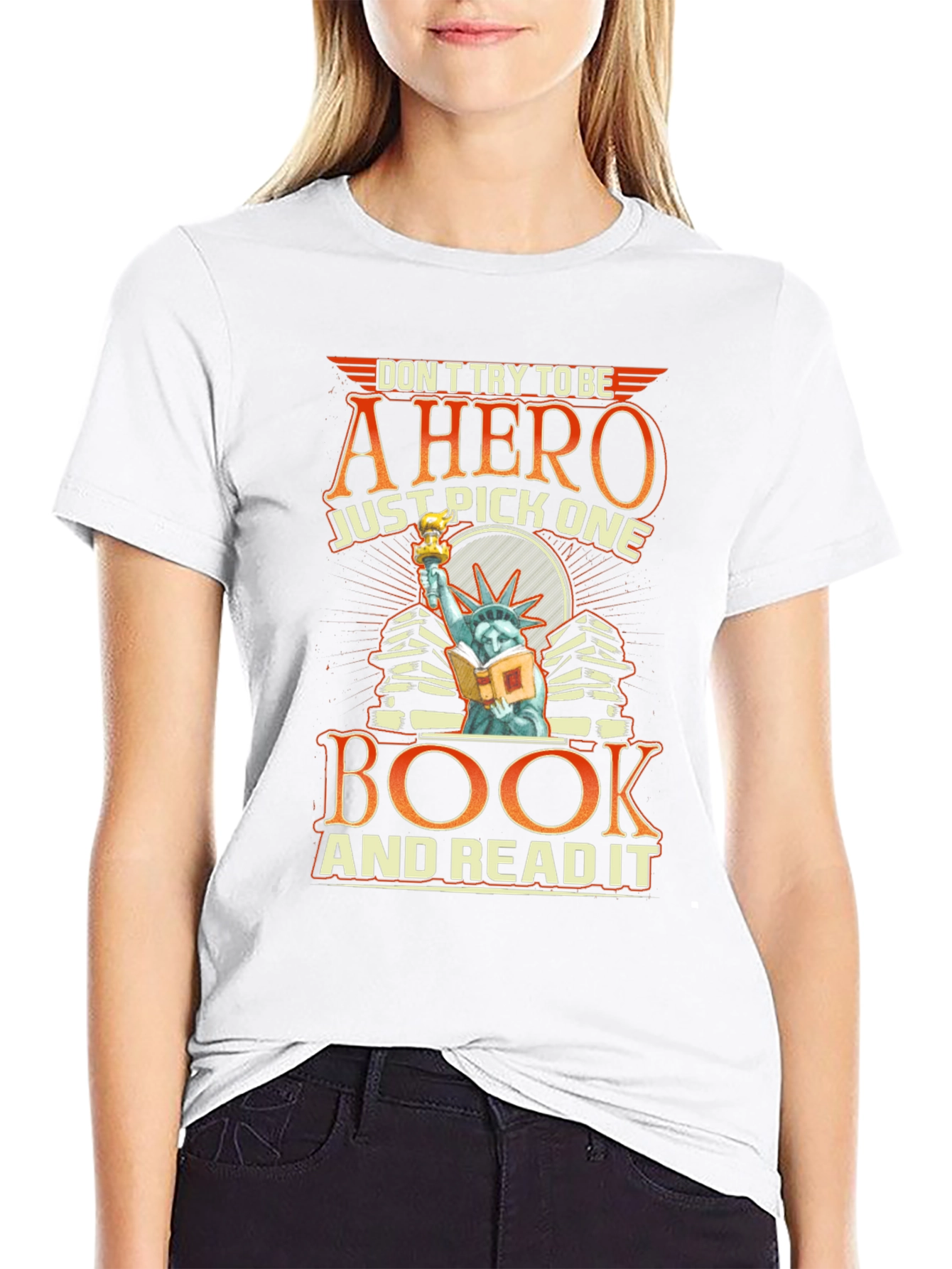 Book Hero Graphic T-Shirt - Read A Book Tee