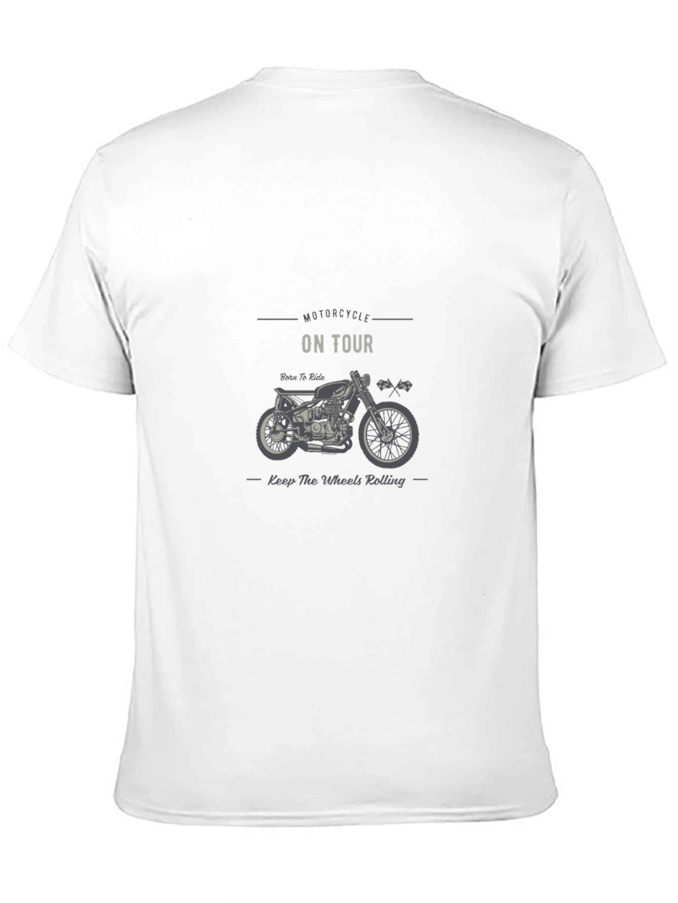 Motorcycle On Tour Graphic T-Shirt - Classic Black