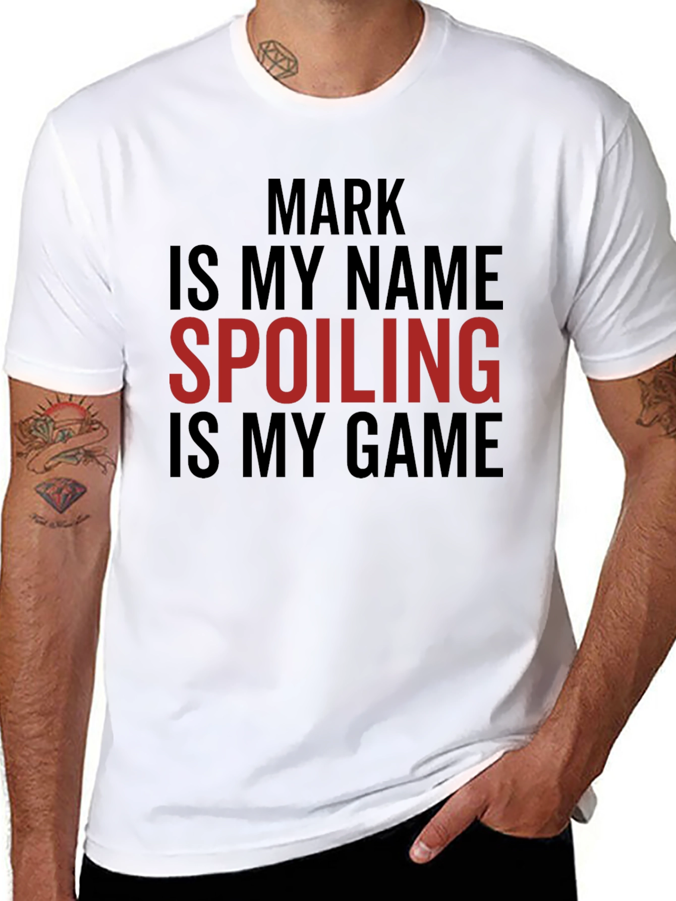 Mark Spoiling is My Game Black T-Shirt