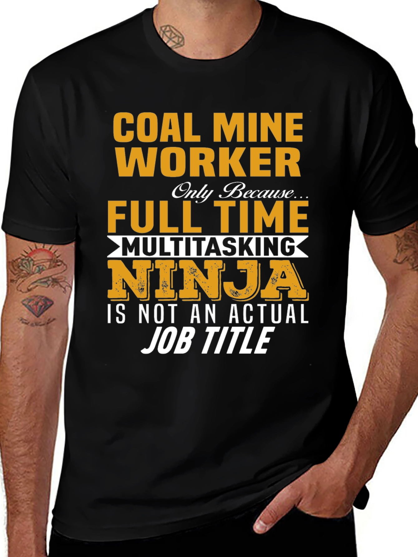Coal Mine Worker Full Time Ninja T-Shirt