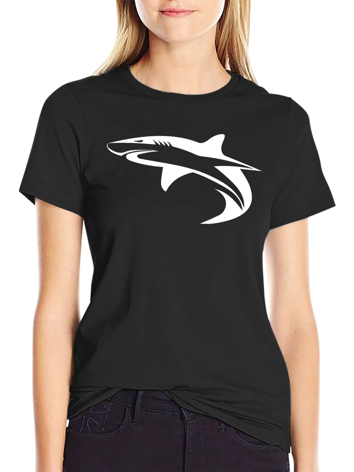 Shark Graphic Tee - Mens Black T-Shirt