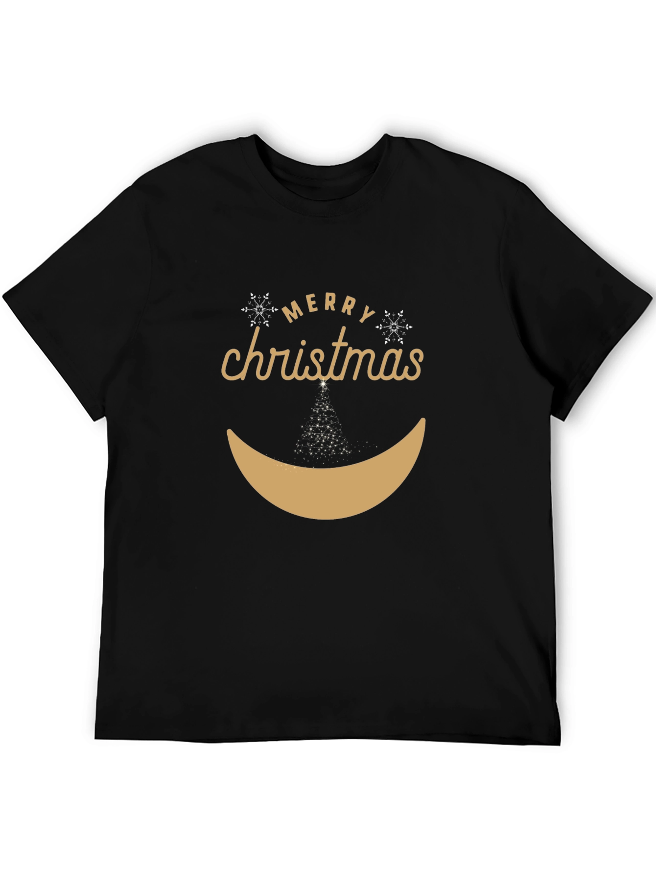 Merry Christmas Smiley Face Graphic Tee