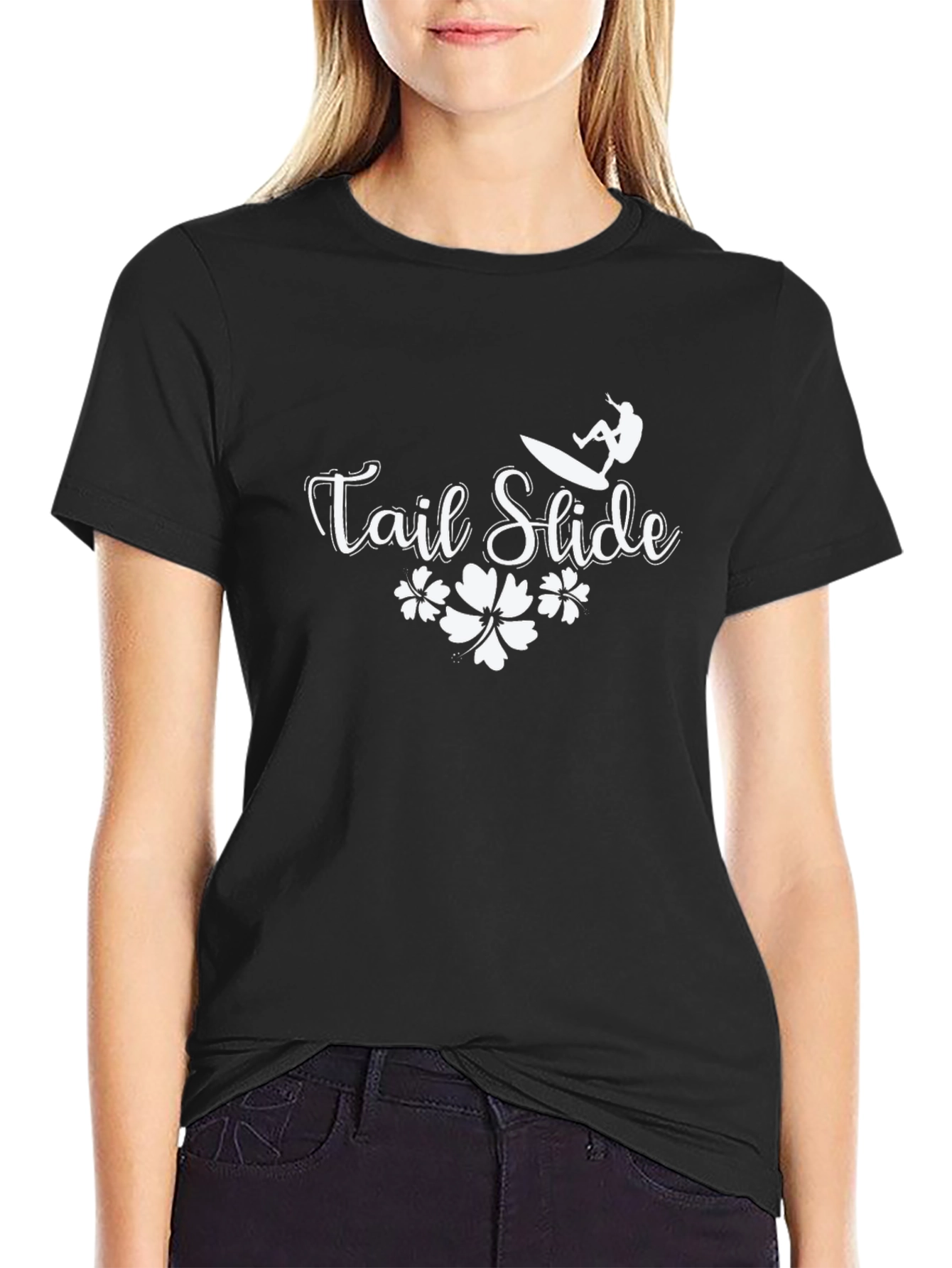 Tail Slide Black Graphic T-Shirt