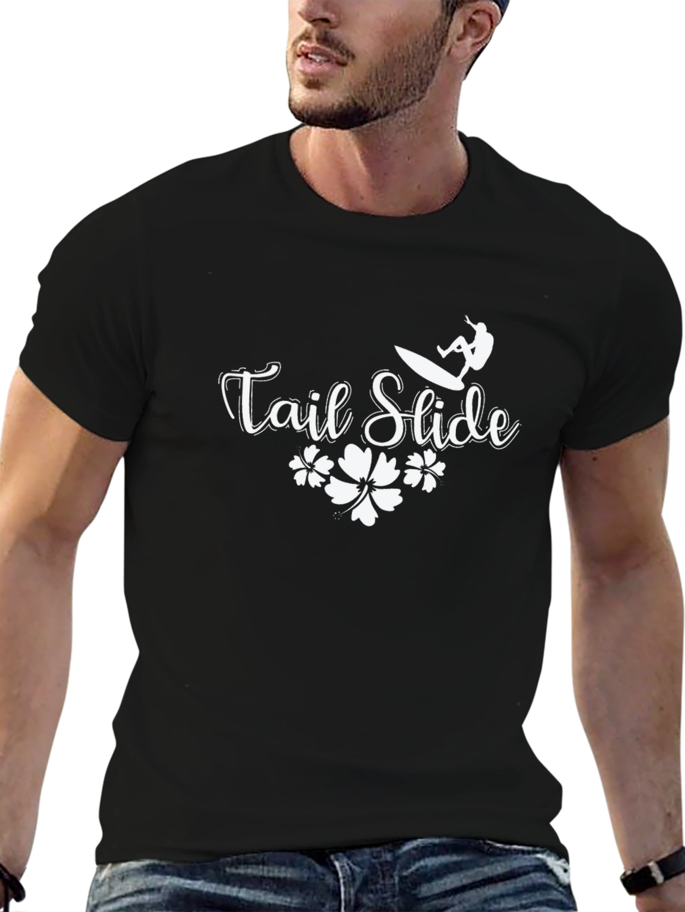 Tail Slide Black Graphic T-Shirt