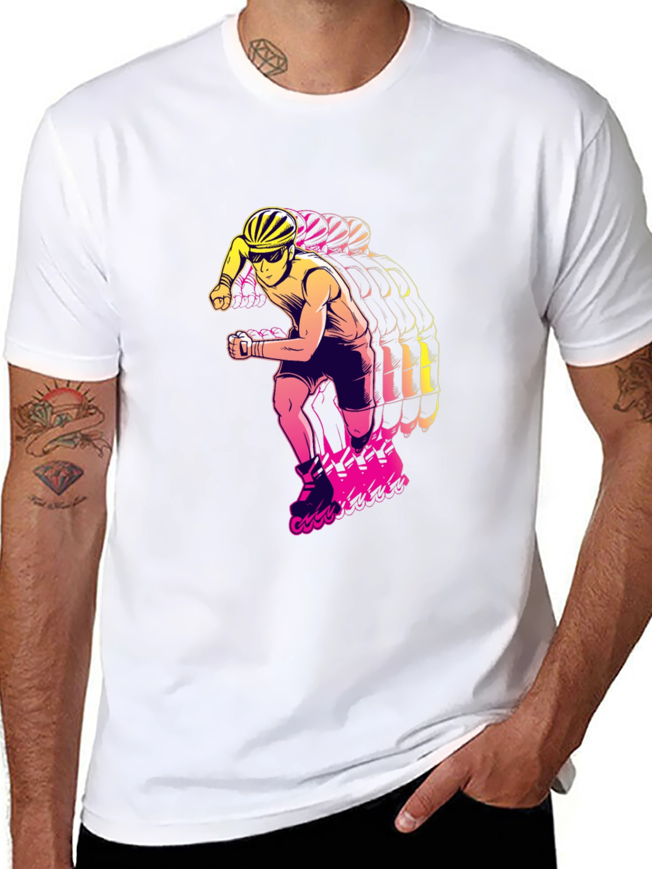 Roller Skate Graphic Tee - Retro Style
