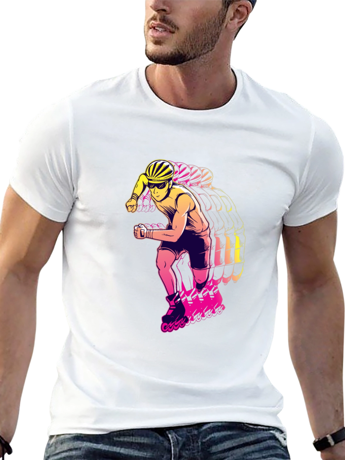 Roller Skate Graphic Tee - Retro Style