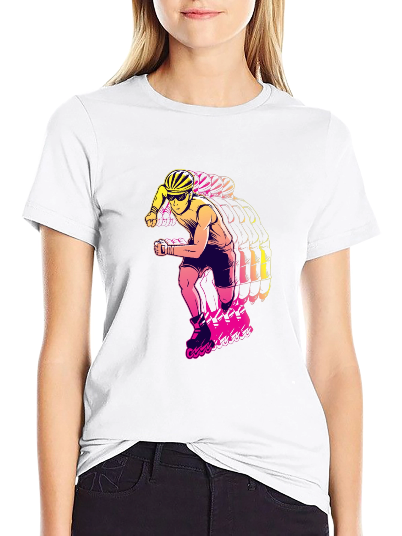 Roller Skate Graphic Tee - Retro Style