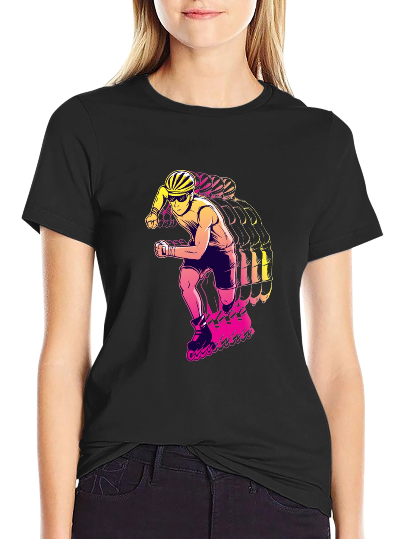 Roller Skate Graphic Tee - Retro Style
