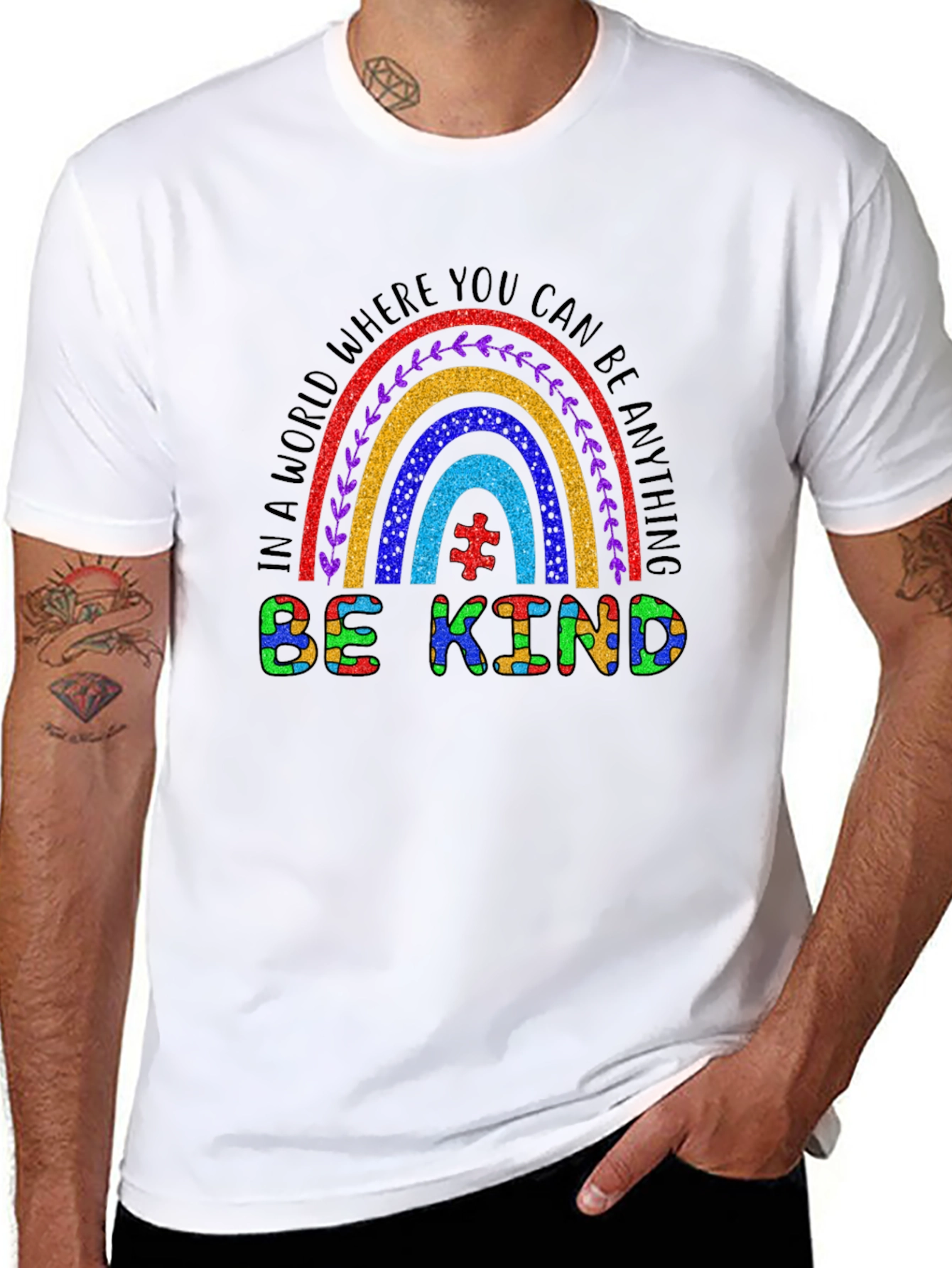 Be Kind Autism Rainbow T-Shirt