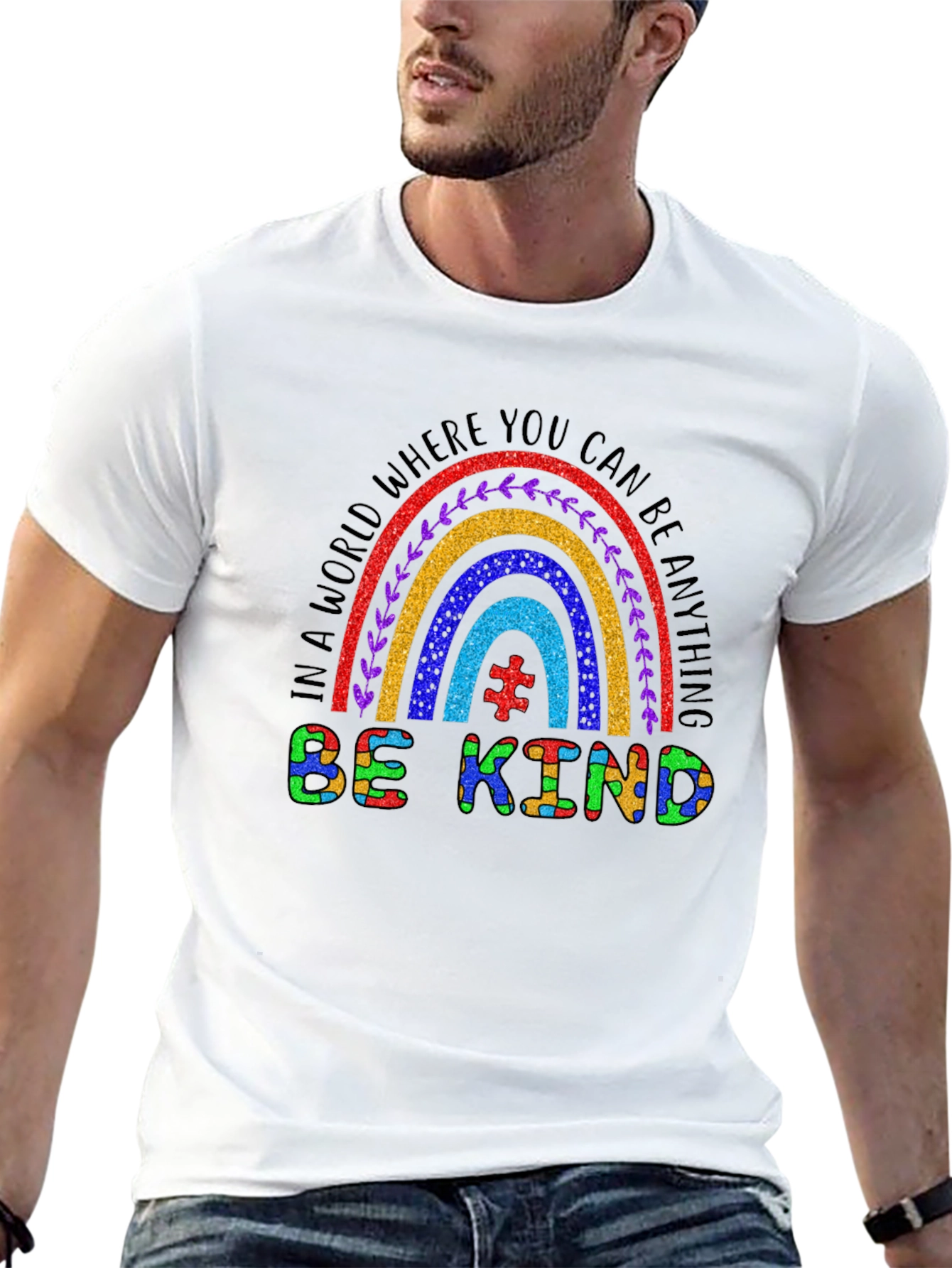 Be Kind Autism Rainbow T-Shirt