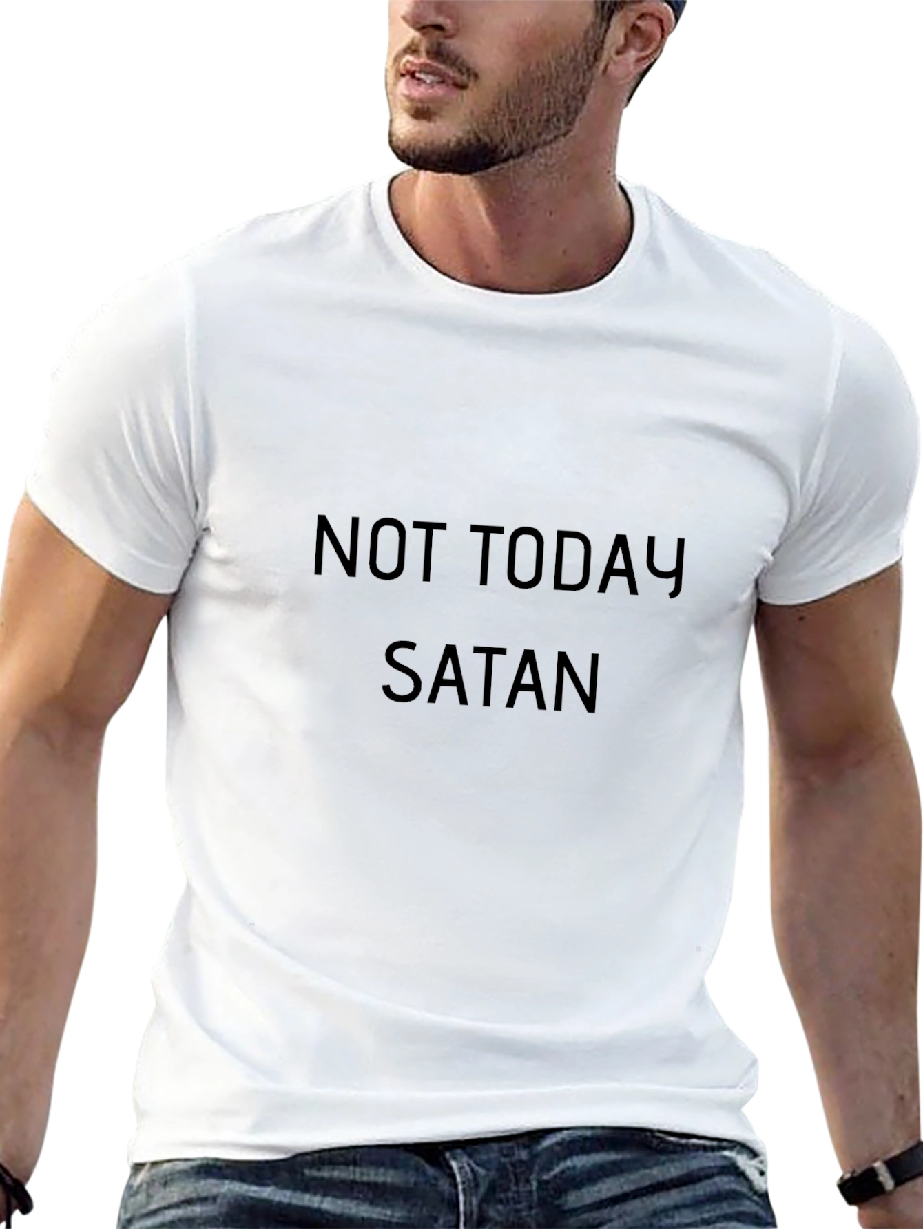 Not Today Satan Black T-Shirt