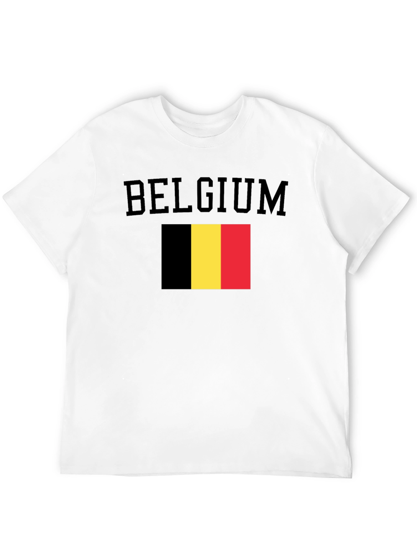 Belgium Flag Graphic Black T-Shirt