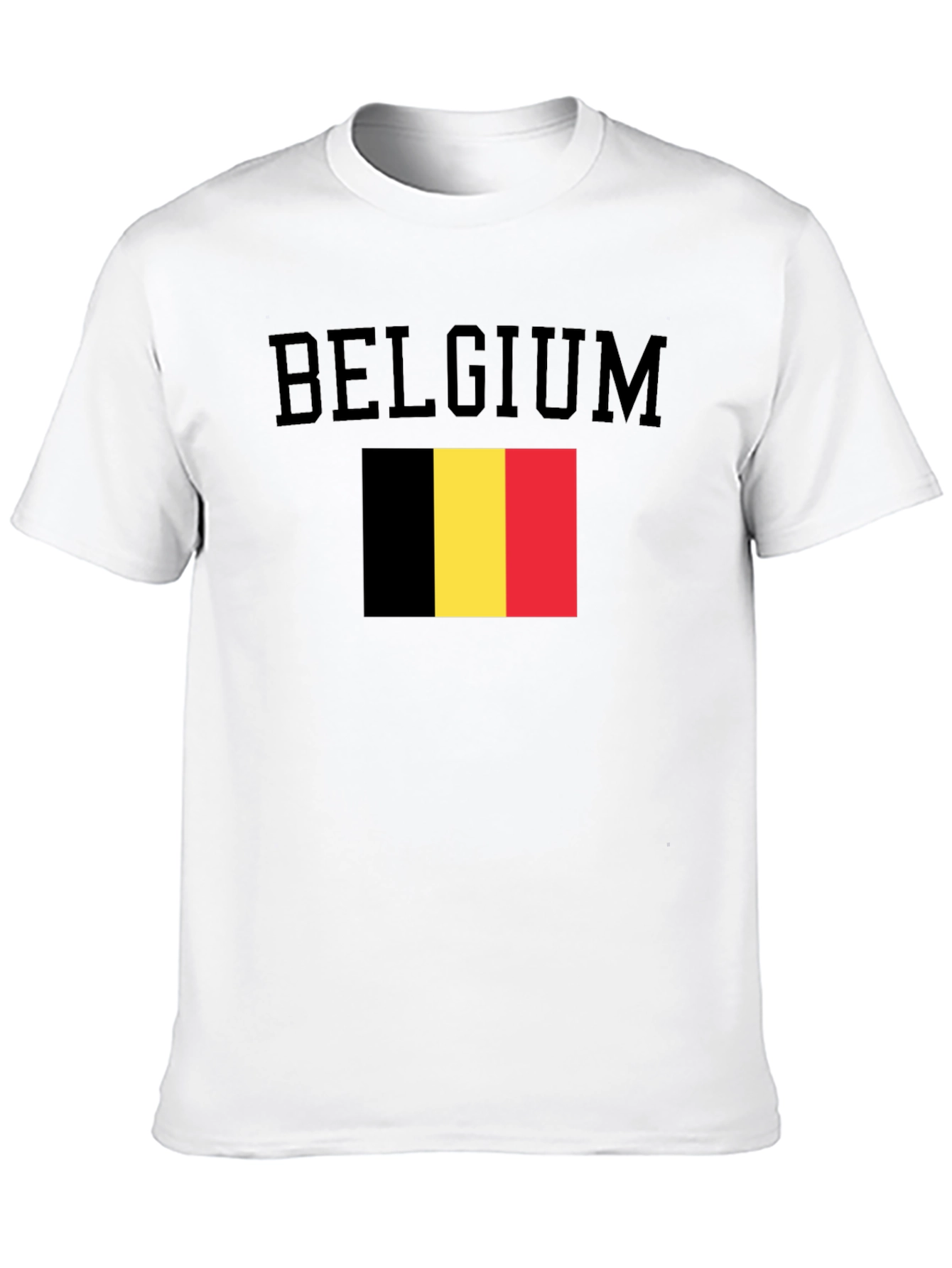 Belgium Flag Graphic Black T-Shirt