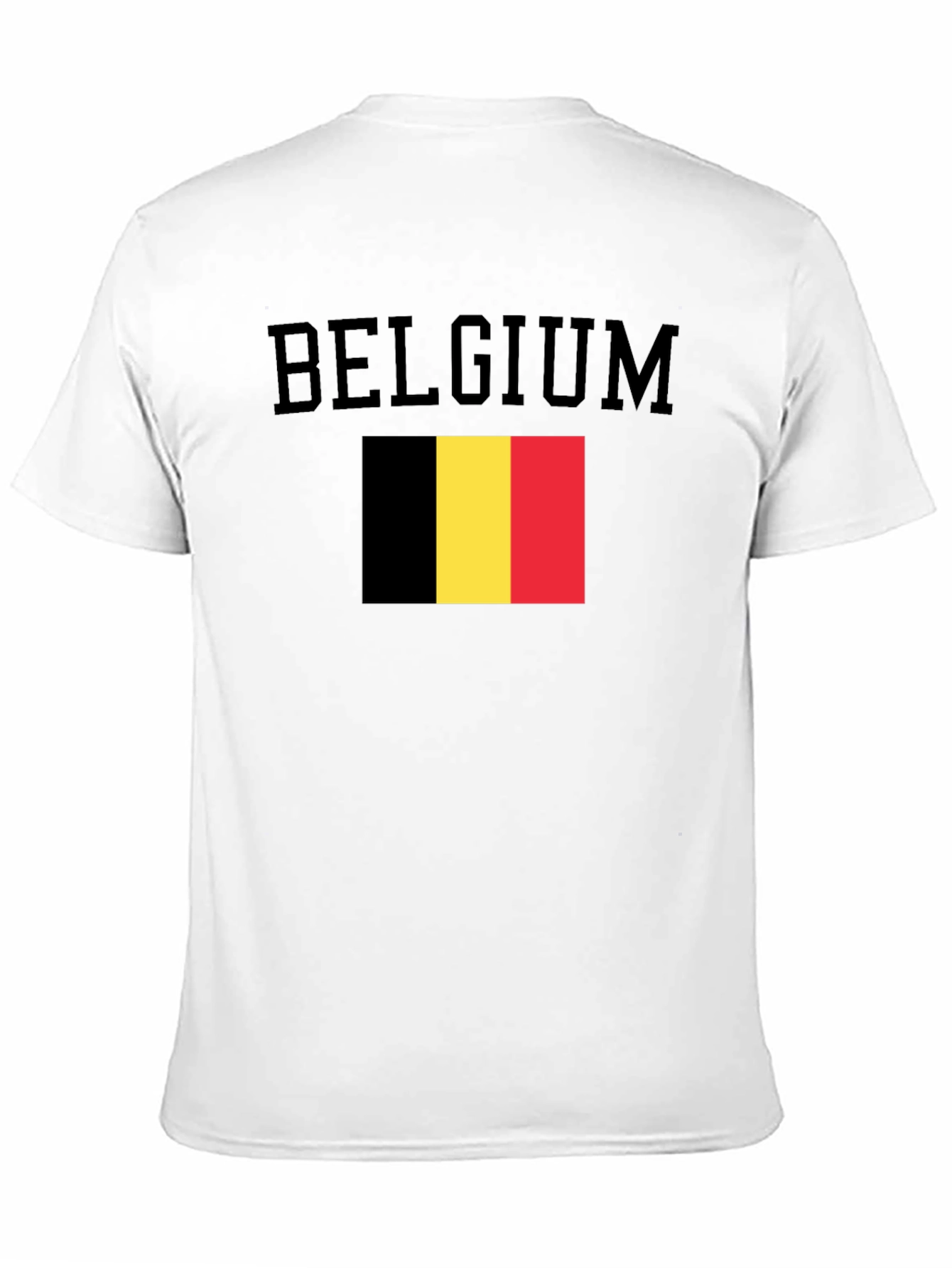 Belgium Flag Graphic Black T-Shirt
