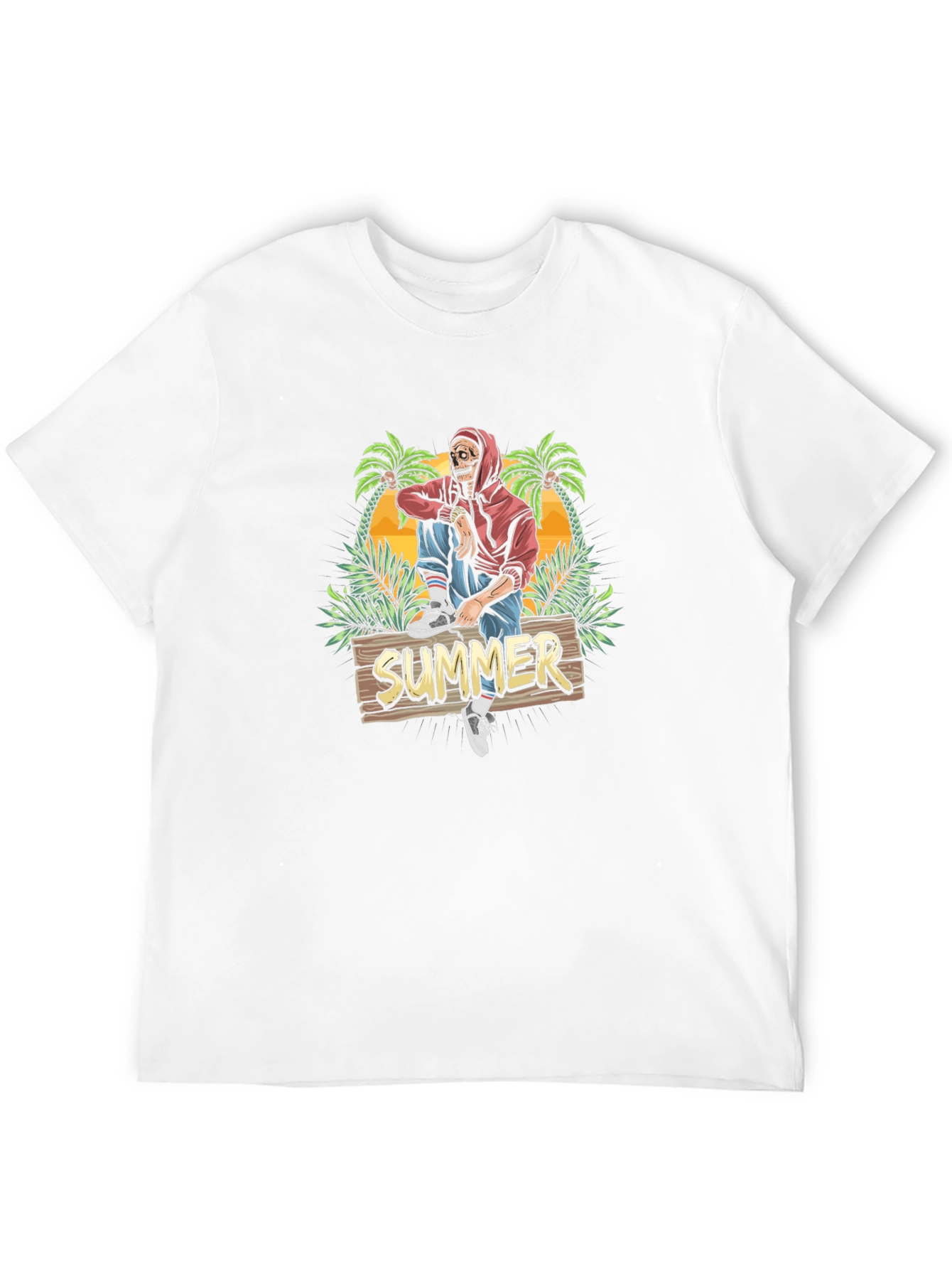 Summer Skeleton T-Shirt - Relaxed Beach Vibes