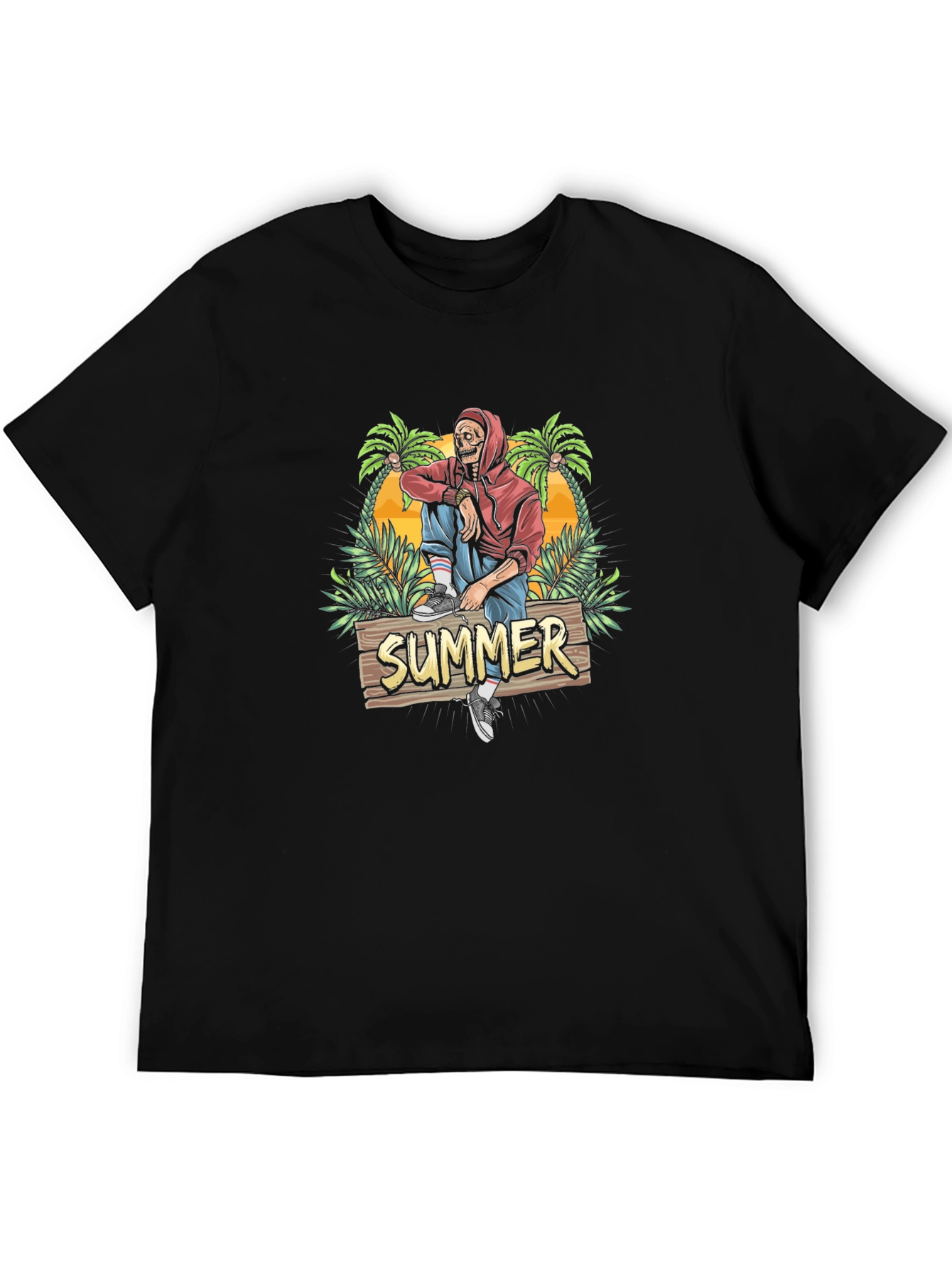 Summer Skeleton T-Shirt - Relaxed Beach Vibes