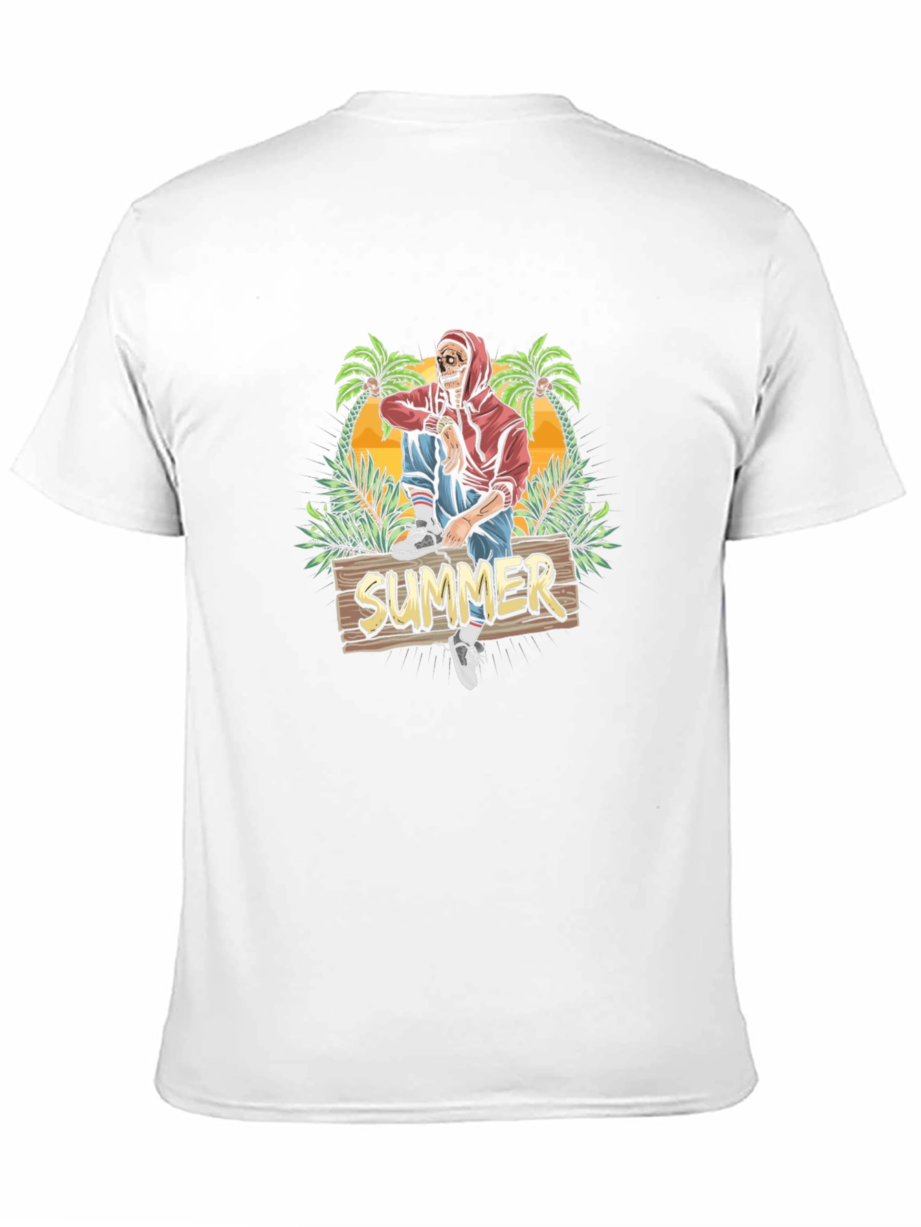 Summer Skeleton T-Shirt - Relaxed Beach Vibes
