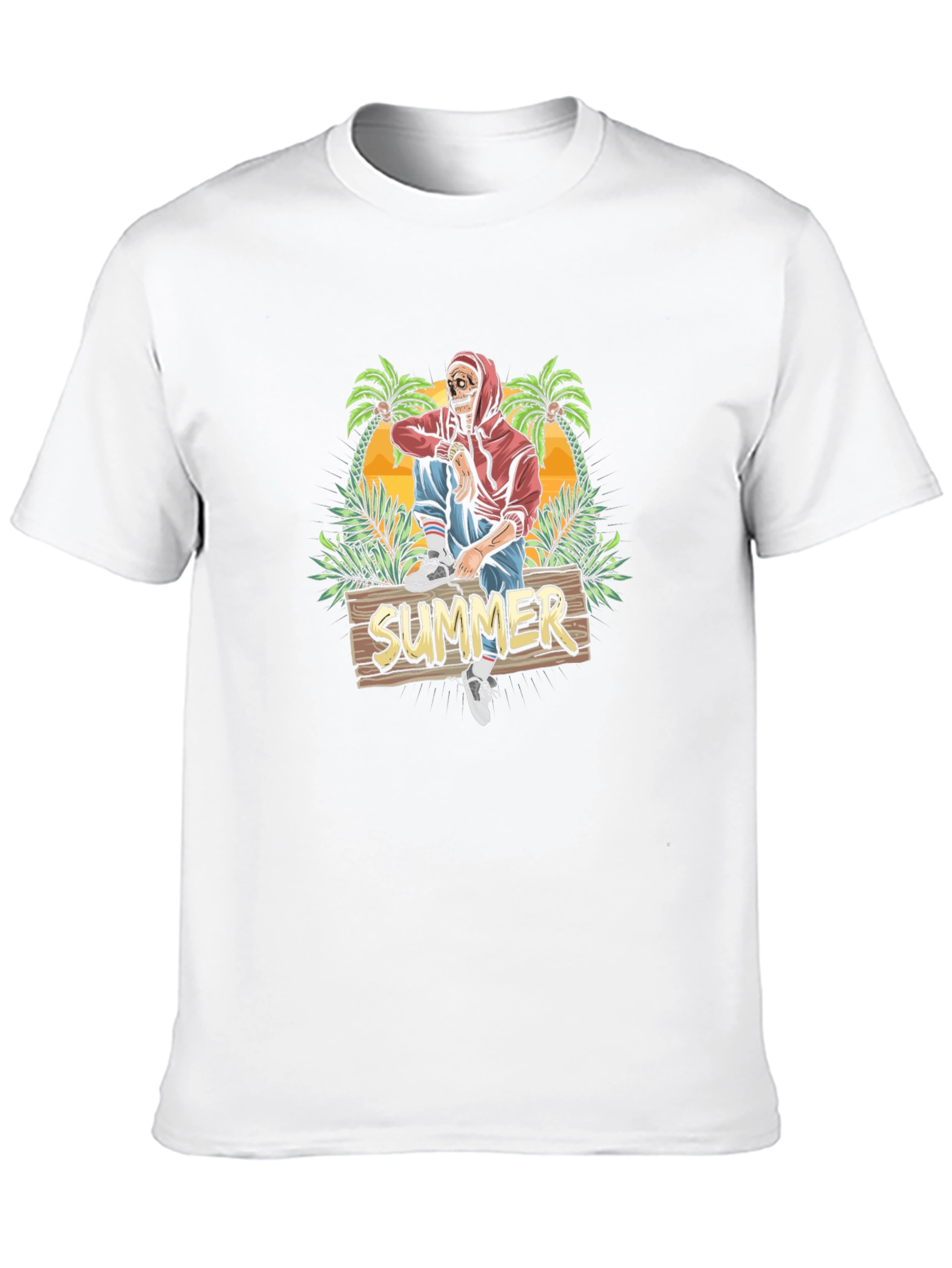 Summer Skeleton T-Shirt - Relaxed Beach Vibes
