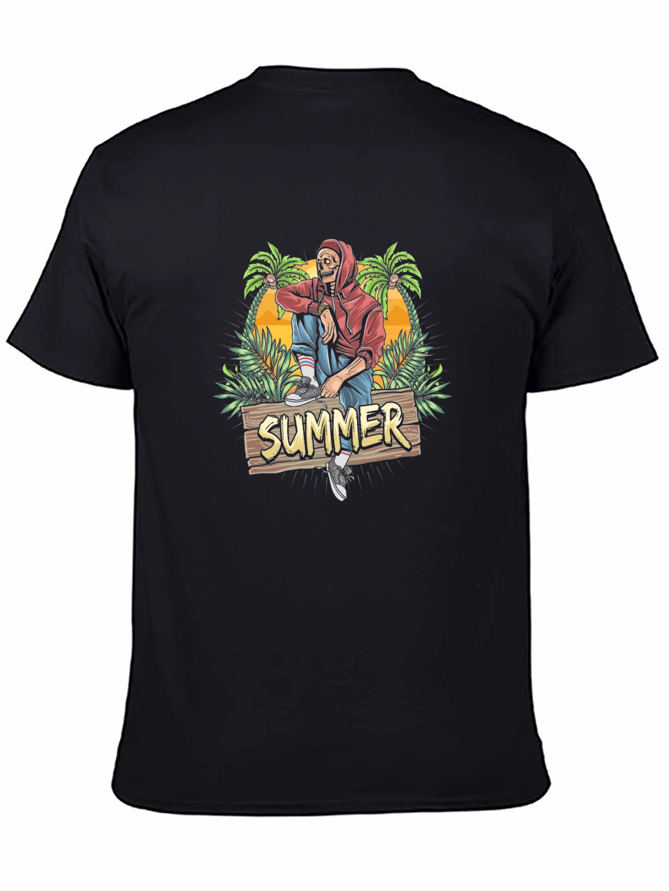 Summer Skeleton T-Shirt - Relaxed Beach Vibes