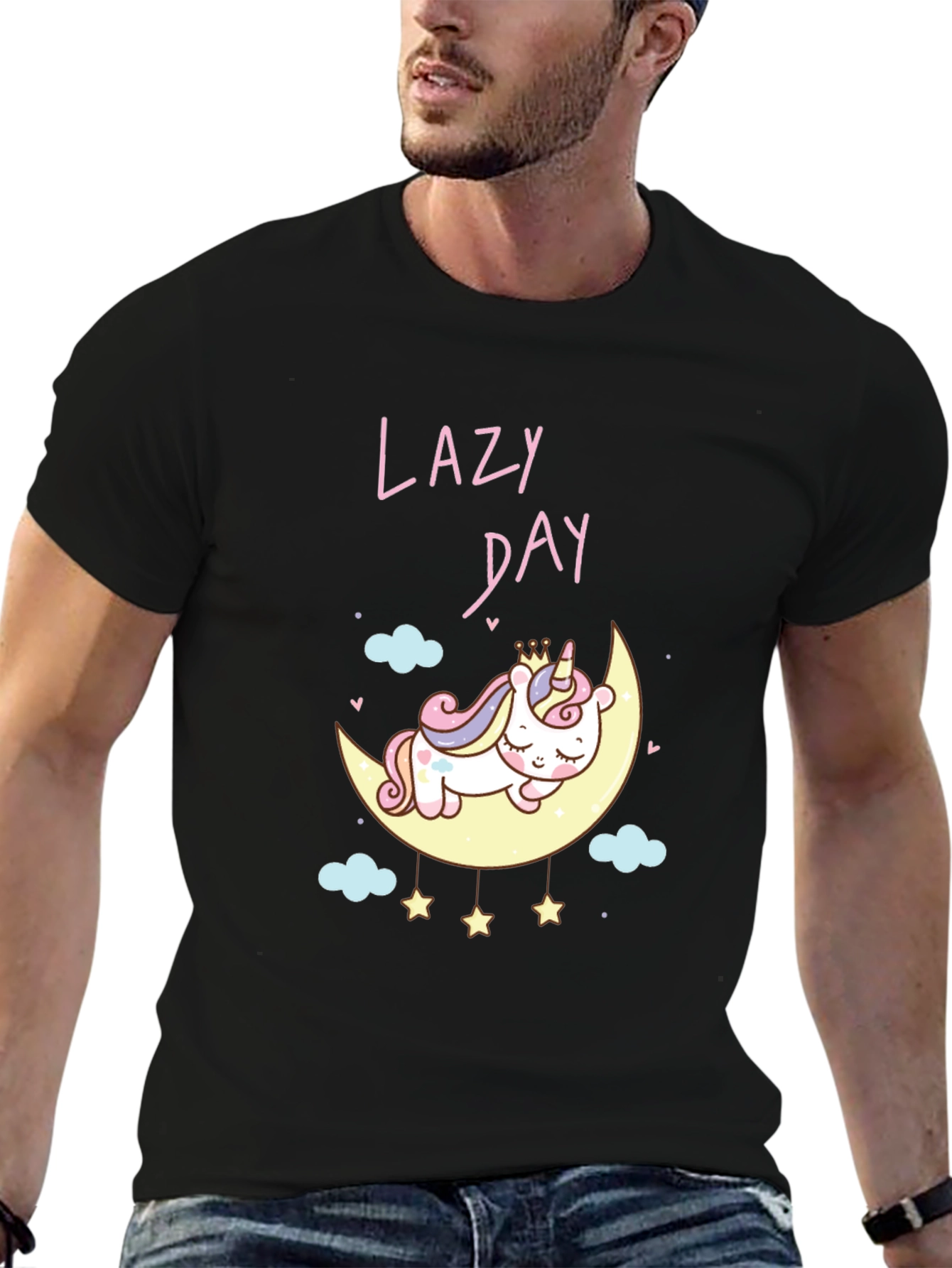 Lazy Day Unicorn Graphic T-Shirt