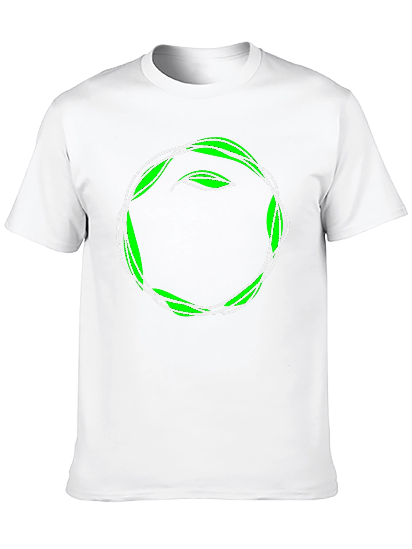 Leaf Circle Graphic Tee - Eco-Friendly Style