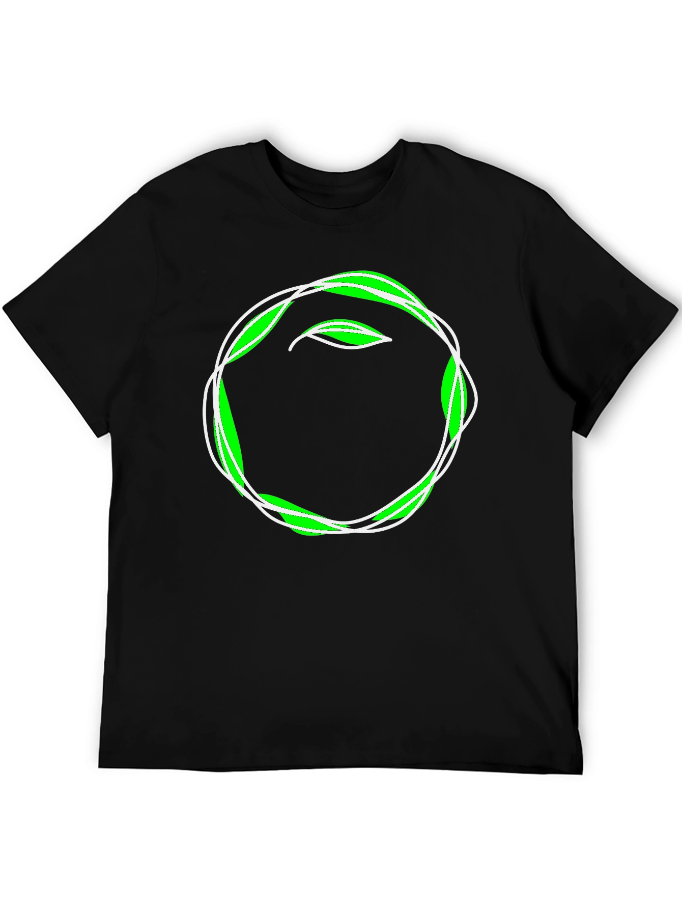 Leaf Circle Graphic Tee - Eco-Friendly Style