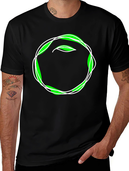 Leaf Circle Graphic Tee - Eco-Friendly Style