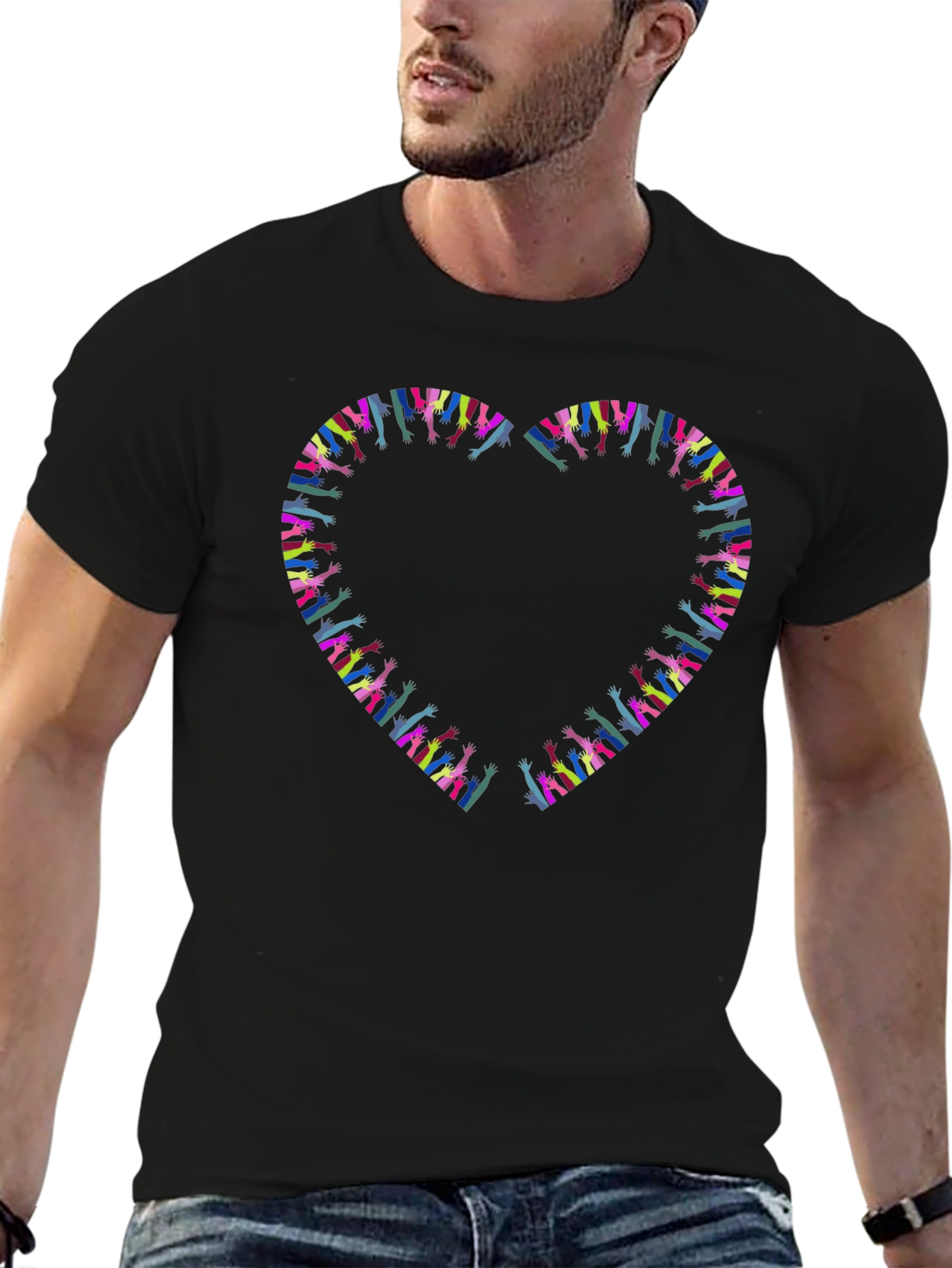 Heart Hands Graphic T-Shirt - Express Your Love
