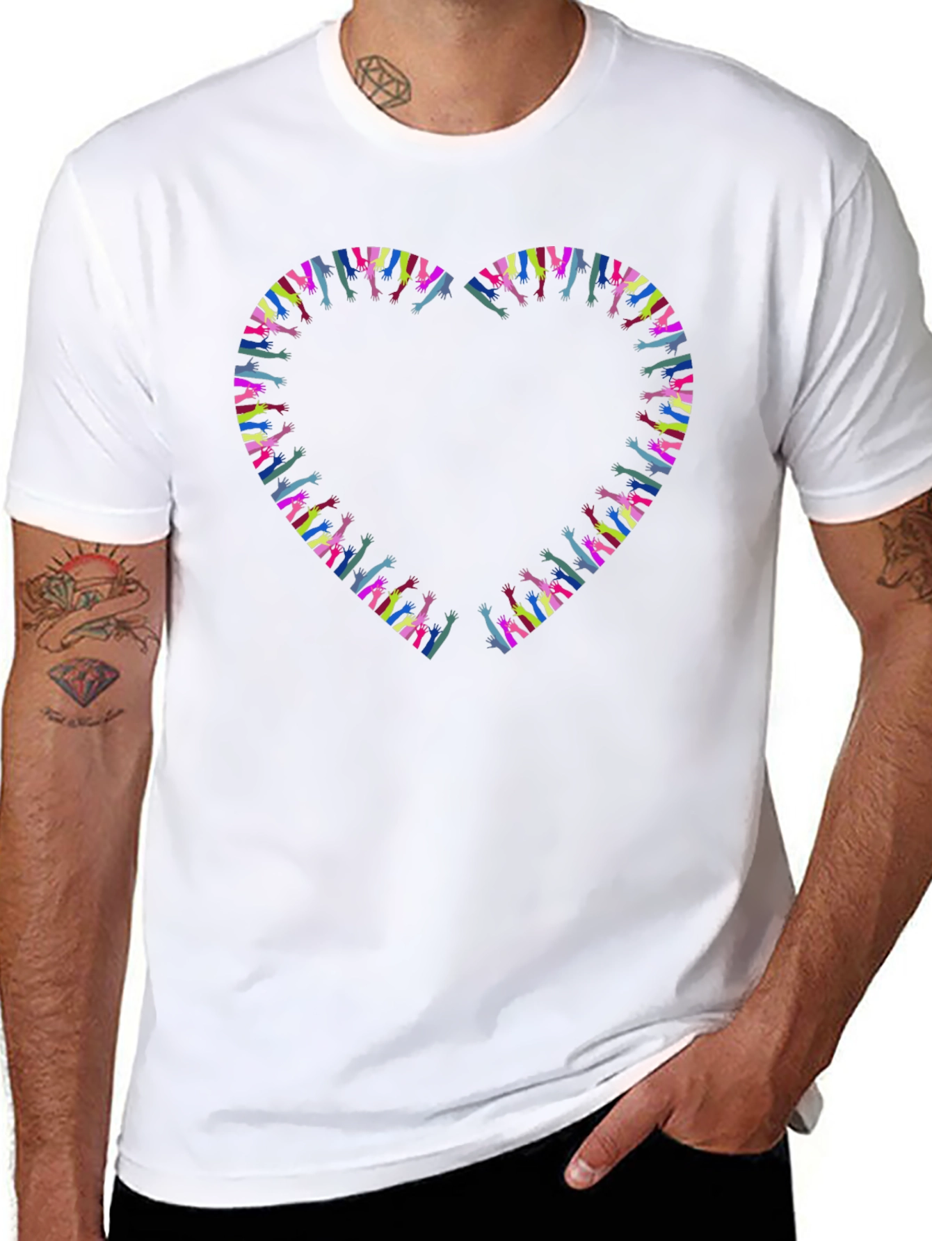 Heart Hands Graphic T-Shirt - Express Your Love