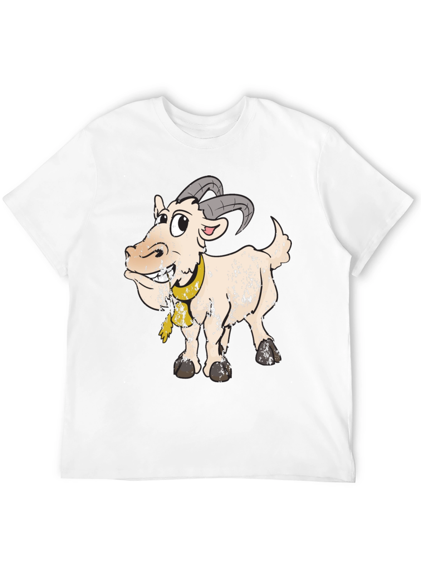Goofy Goat Graphic Tee - Black Cotton Blend T-Shirt