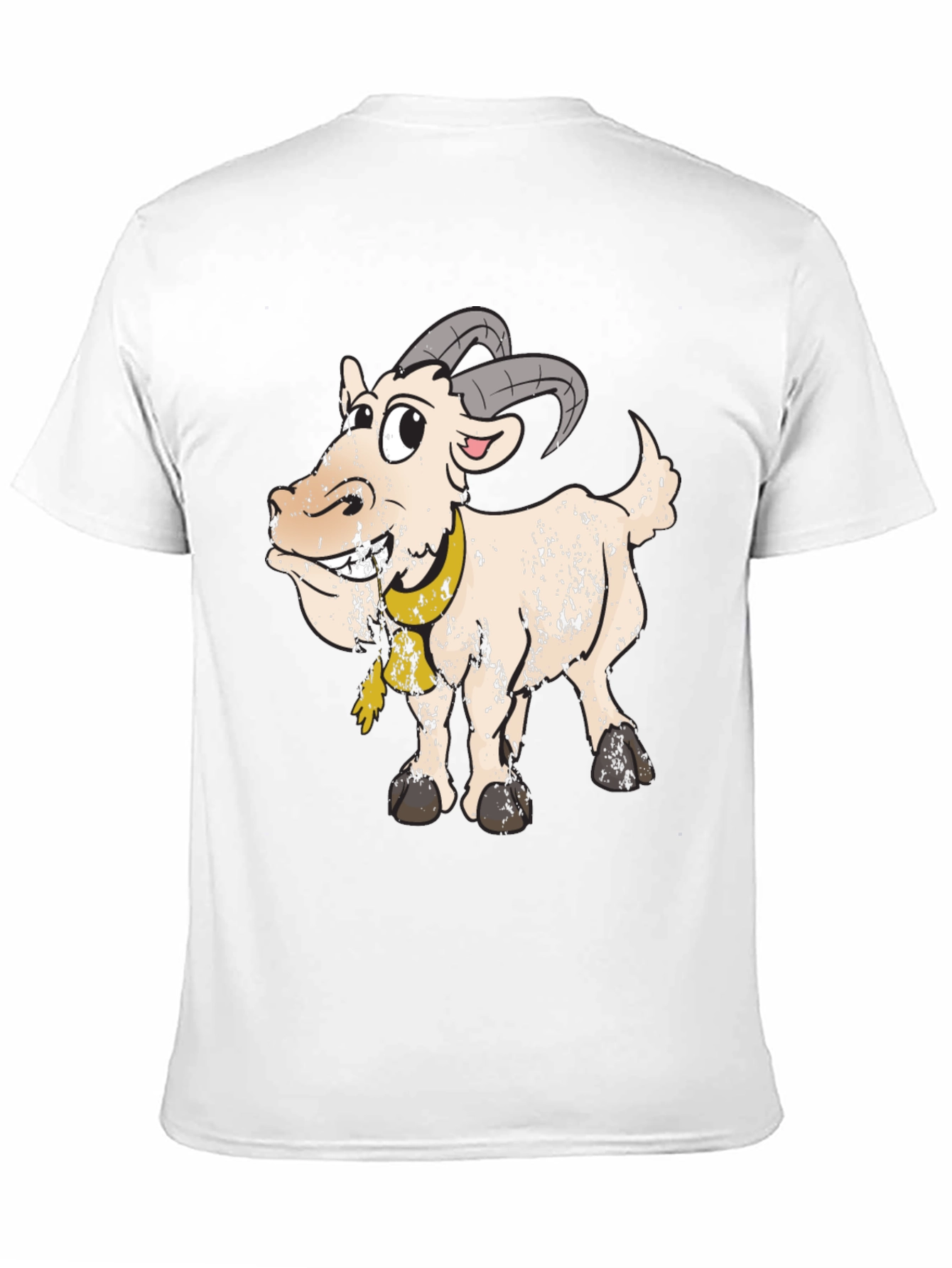 Goofy Goat Graphic Tee - Black Cotton Blend T-Shirt