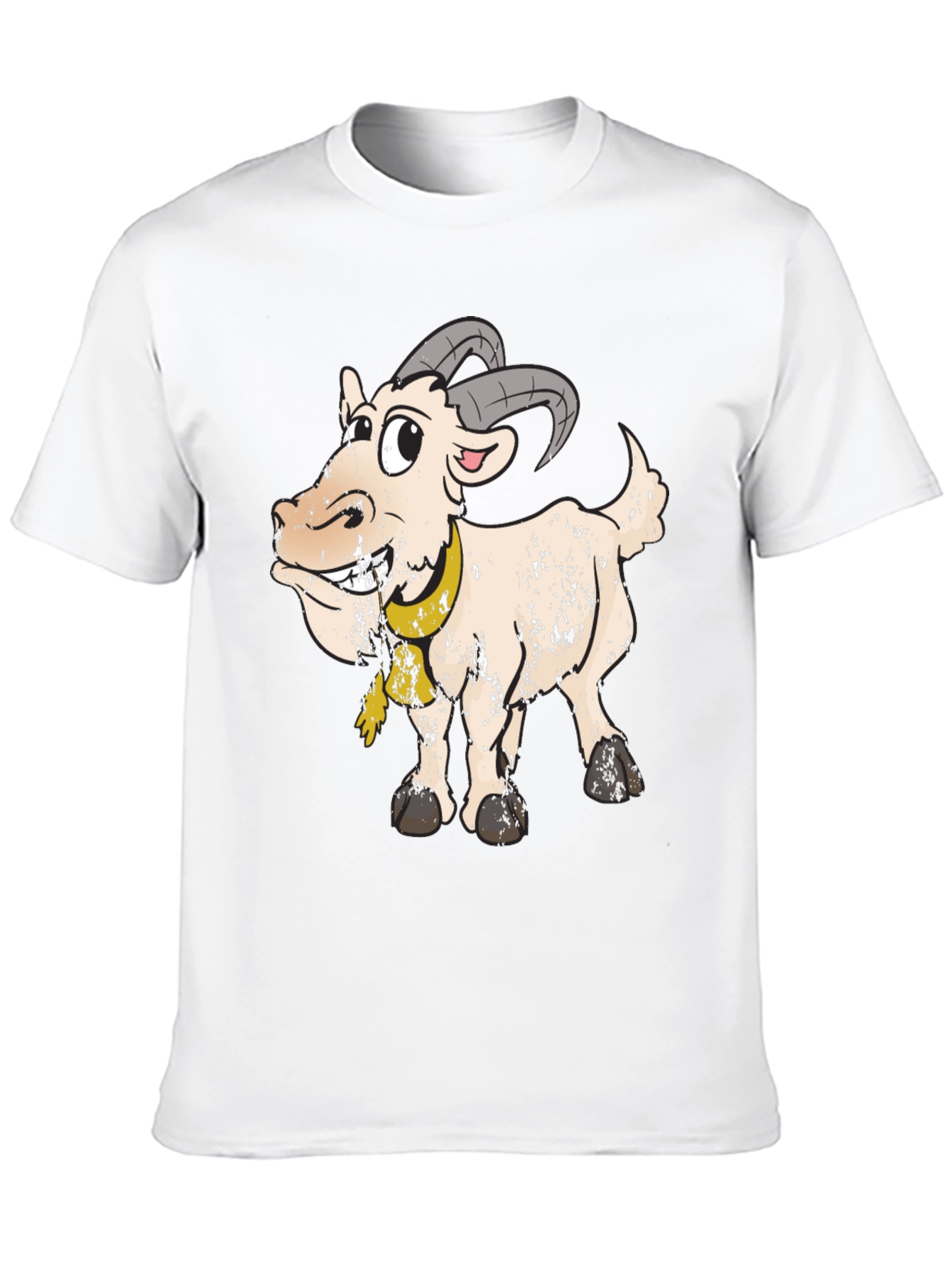 Goofy Goat Graphic Tee - Black Cotton Blend T-Shirt