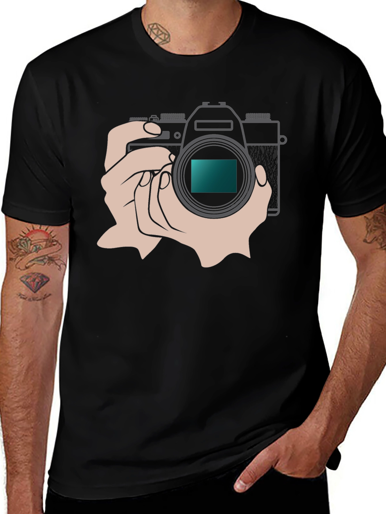 Camera Graphic T-Shirt - Photography Enthusiast Apparel