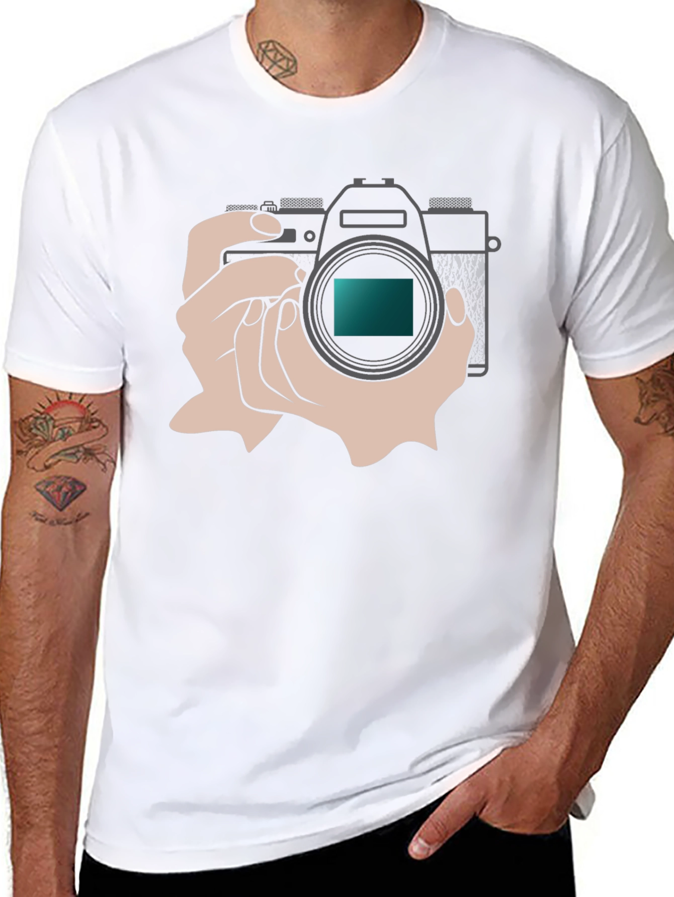 Camera Graphic T-Shirt - Photography Enthusiast Apparel