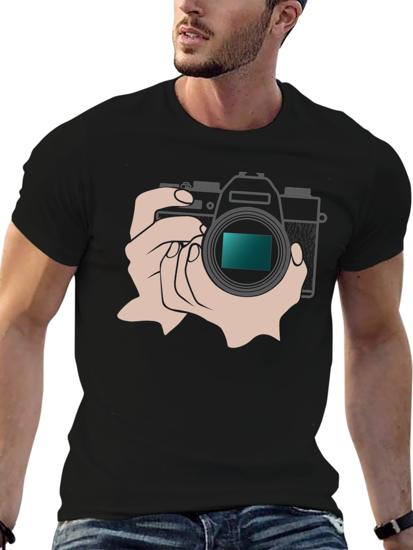 Camera Graphic T-Shirt - Photography Enthusiast Apparel