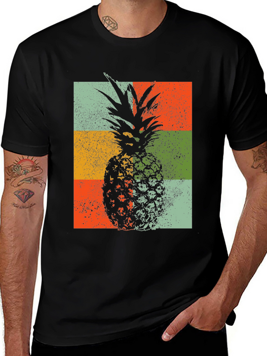 Retro Pineapple Graphic T-Shirt