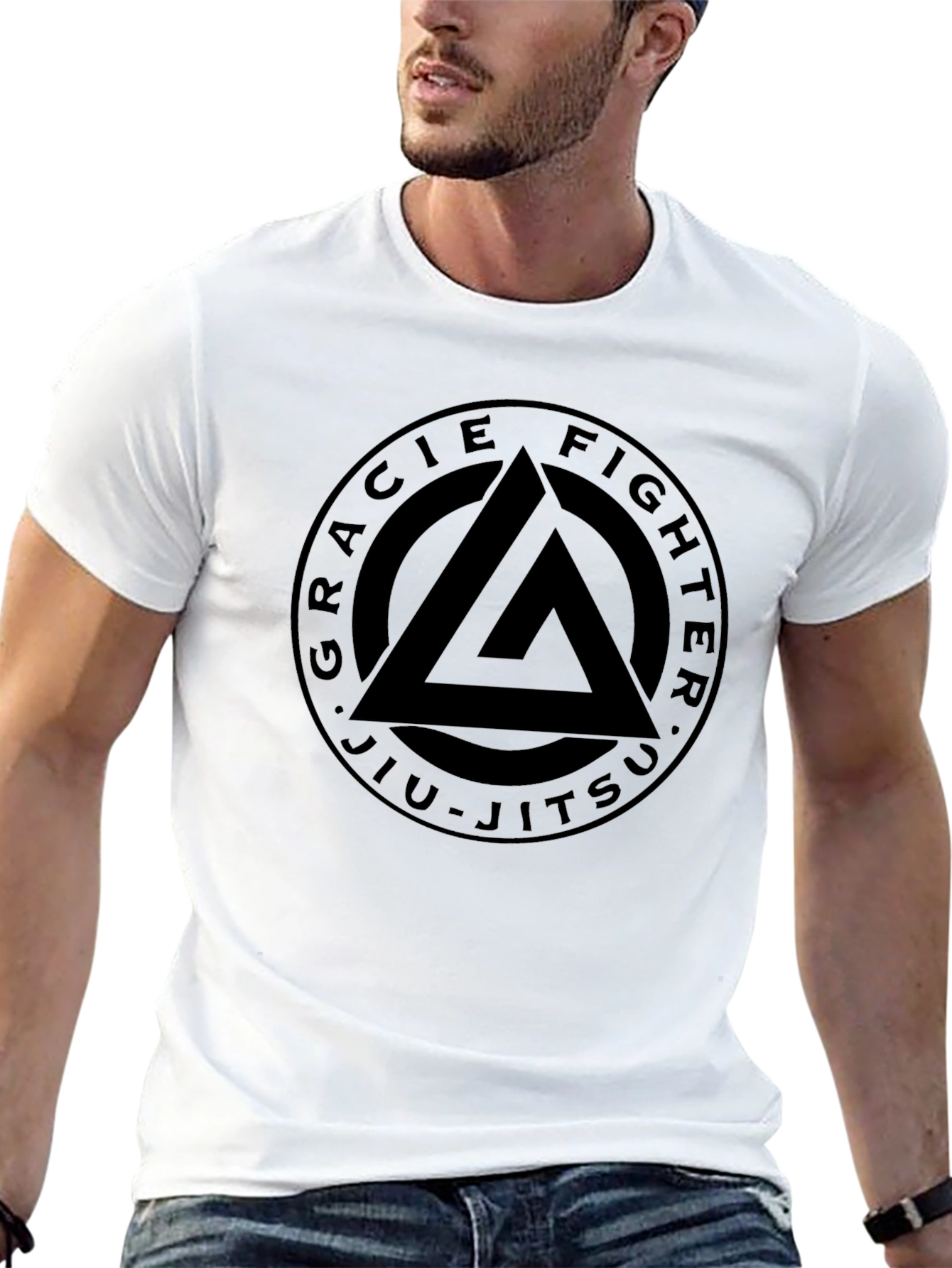 Gracie Jiu-Jitsu Fighter Black T-Shirt