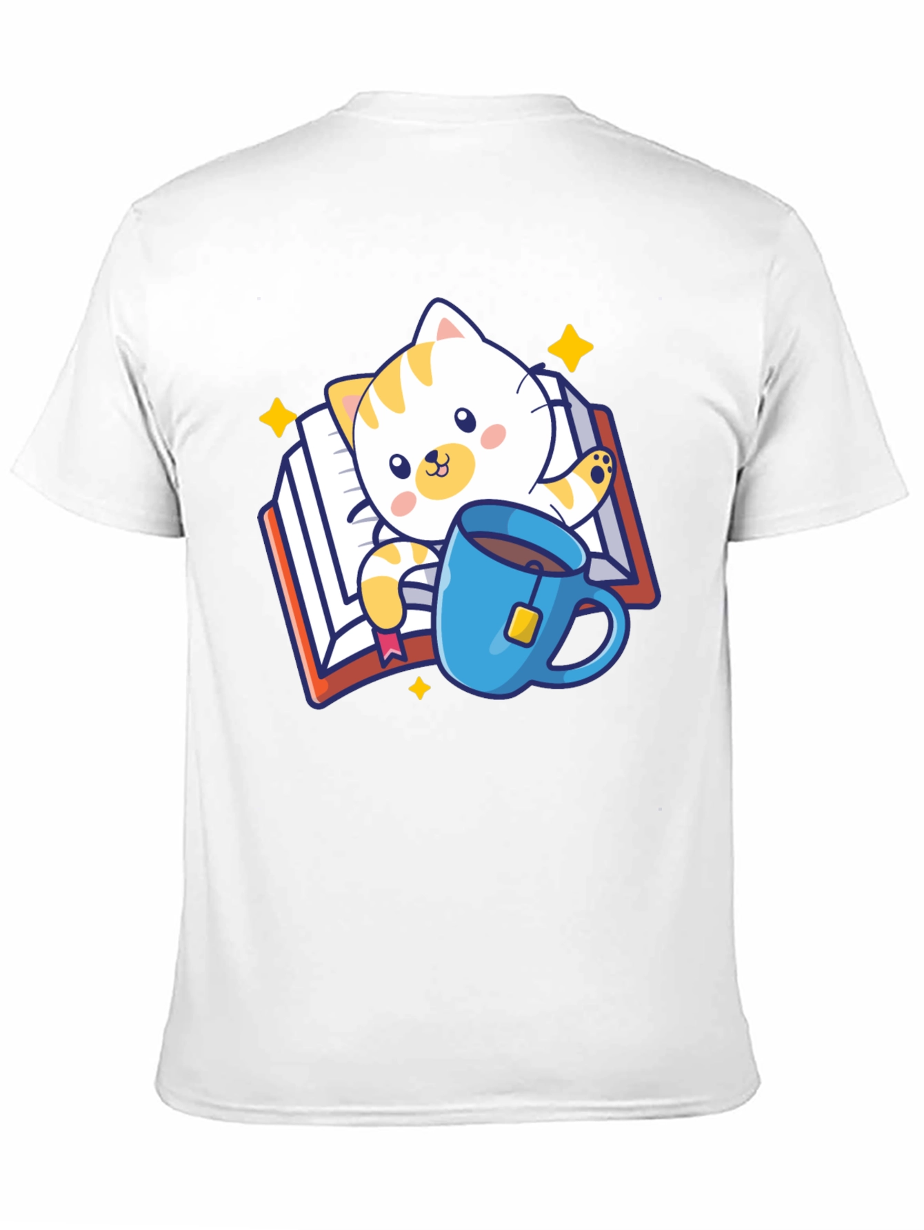 Cute Cat Reading Book T-Shirt