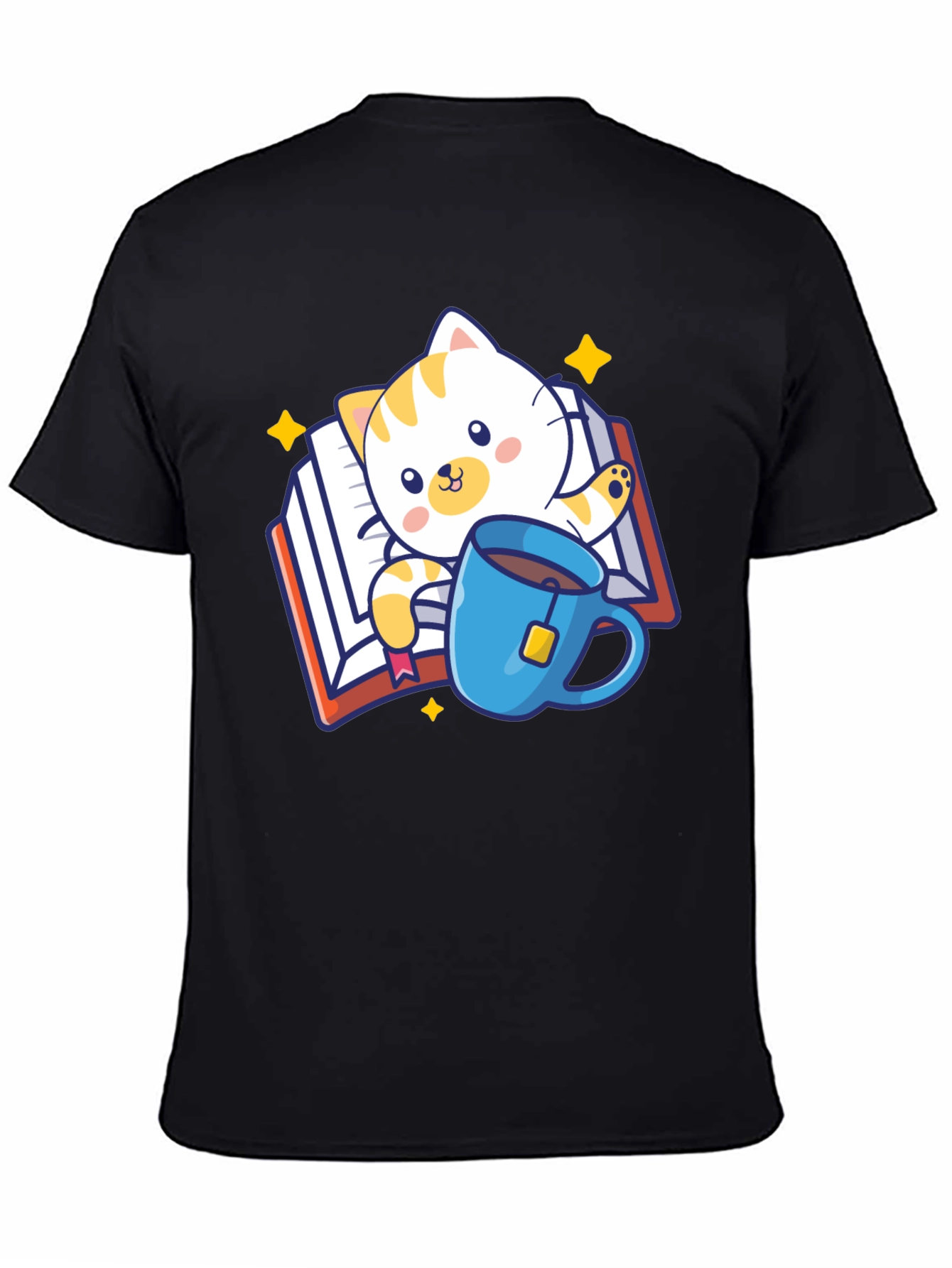 Cute Cat Reading Book T-Shirt