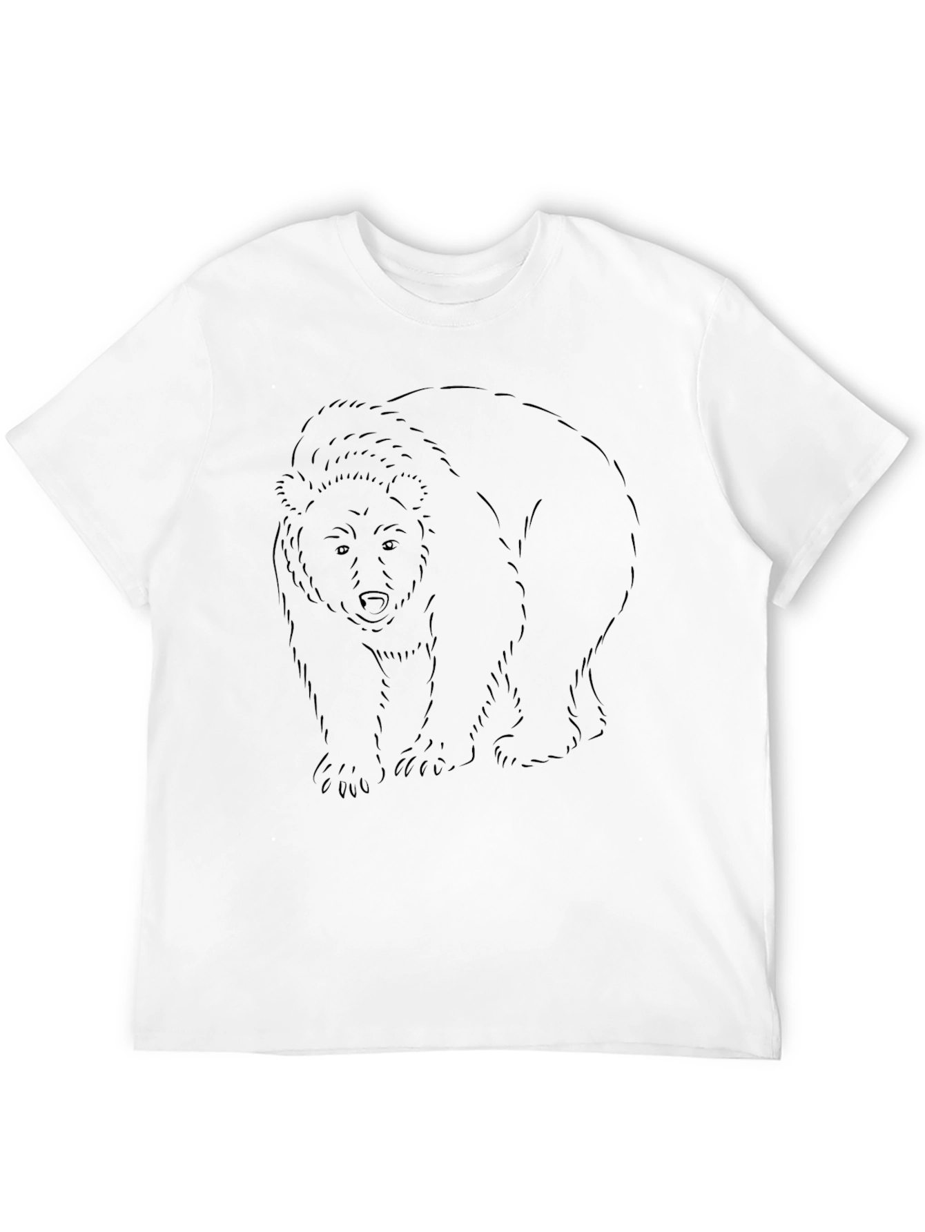 Bear Outline Black T-Shirt