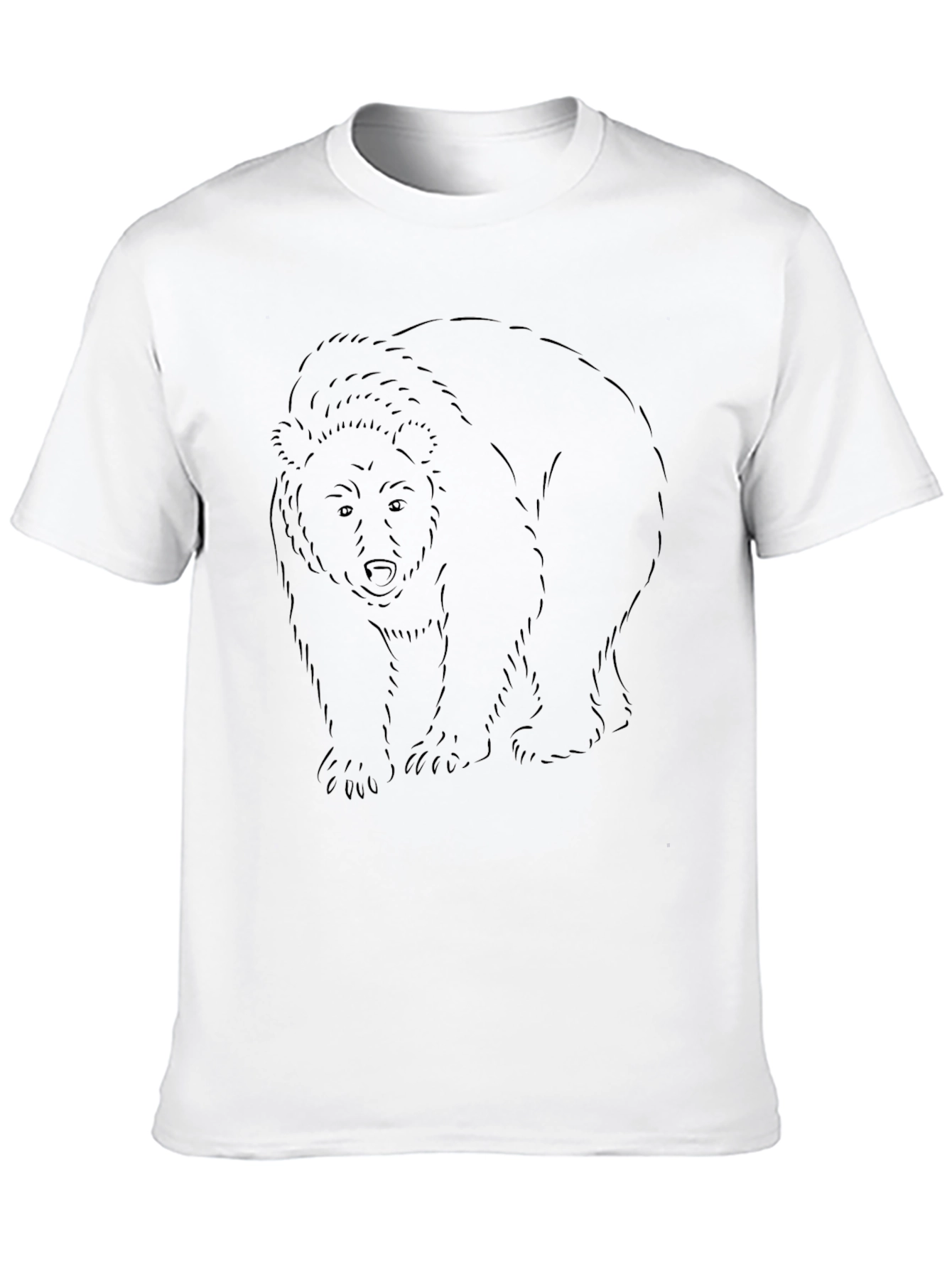 Bear Outline Black T-Shirt