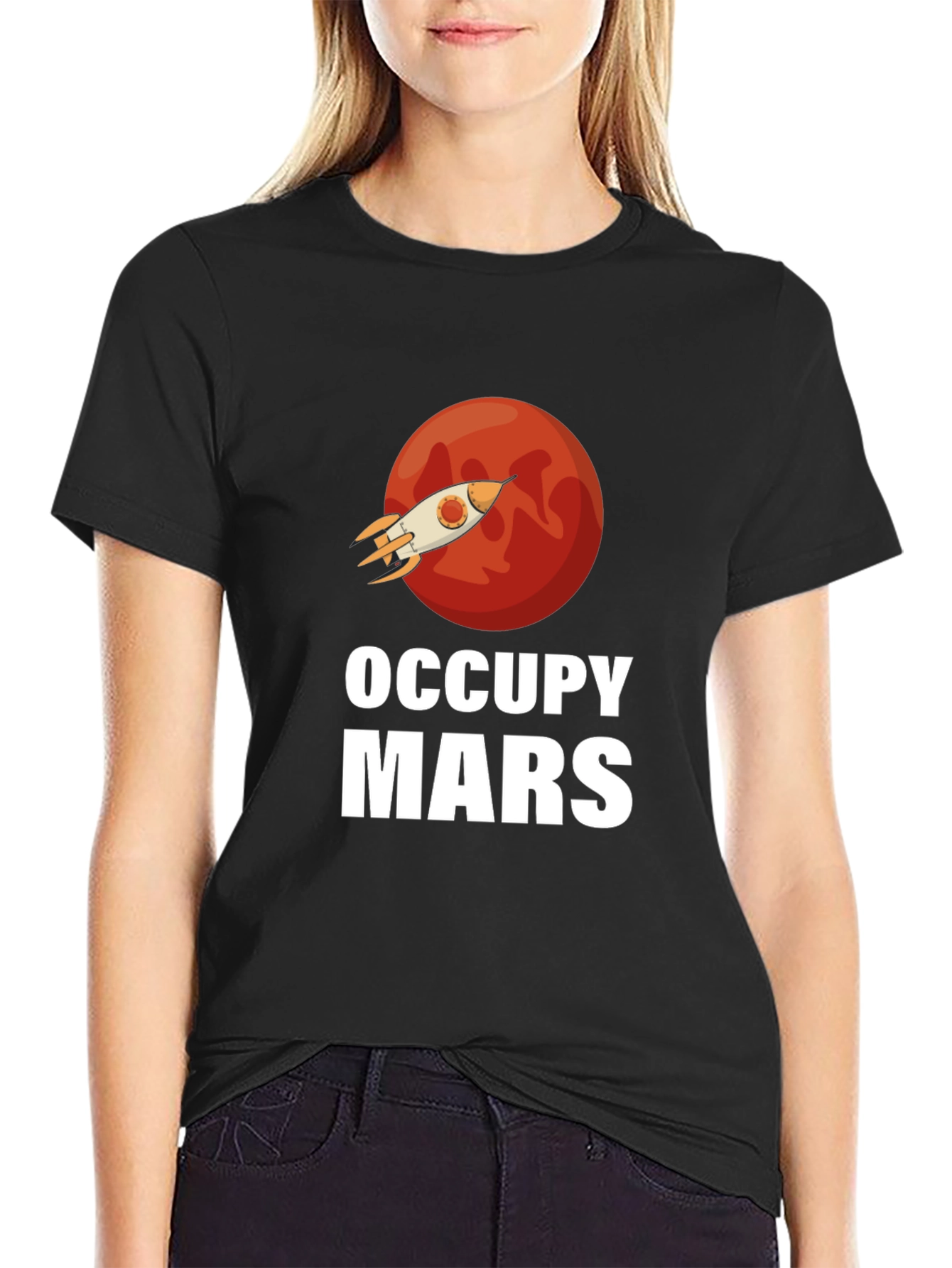 Occupy Mars Graphic T-Shirt - Space Exploration Tee