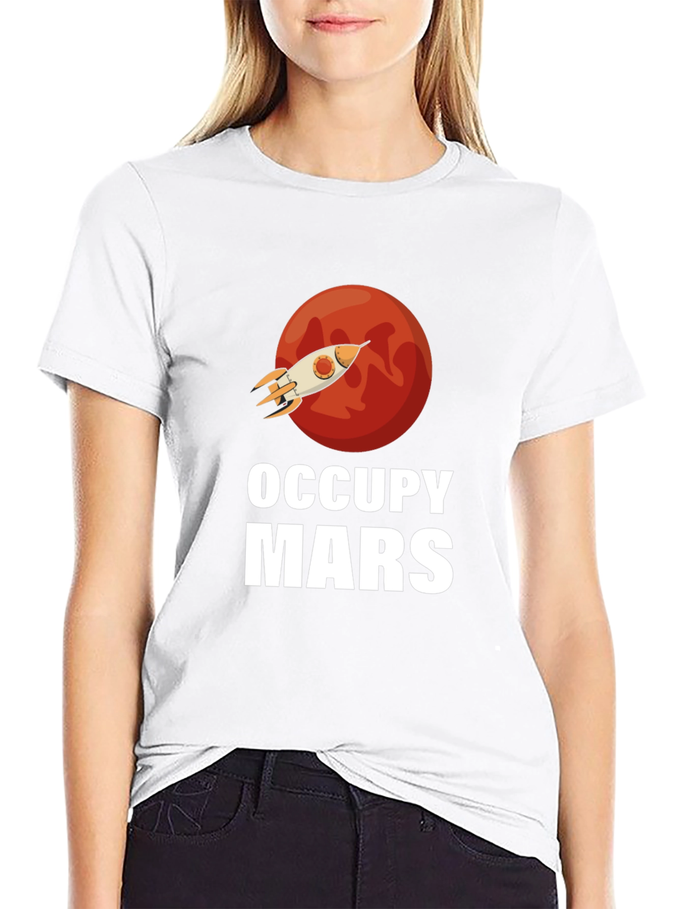 Occupy Mars Graphic T-Shirt - Space Exploration Tee