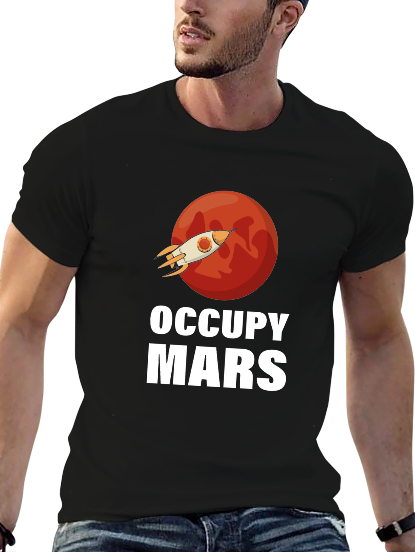 Occupy Mars Graphic T-Shirt - Space Exploration Tee