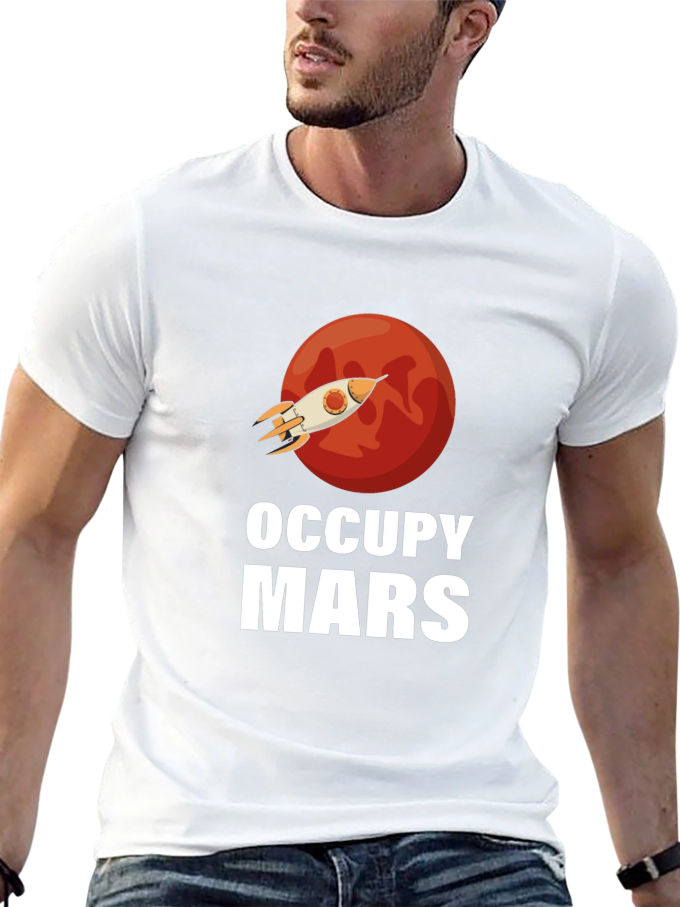 Occupy Mars Graphic T-Shirt - Space Exploration Tee