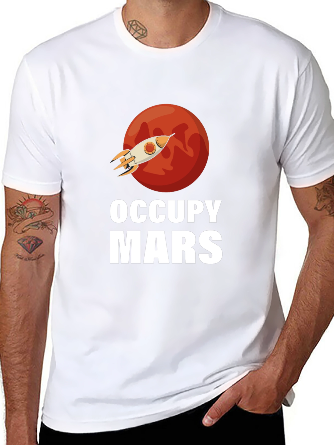Occupy Mars Graphic T-Shirt - Space Exploration Tee