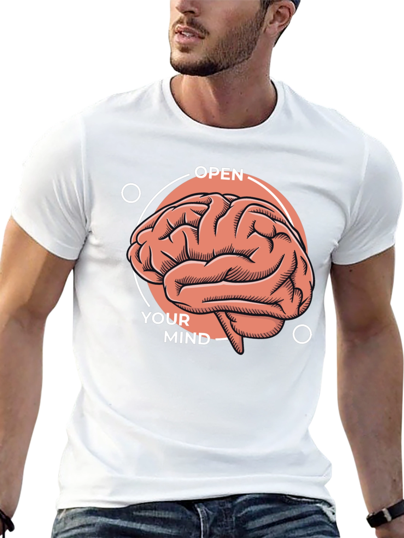 Open Your Mind Brain Graphic T-Shirt