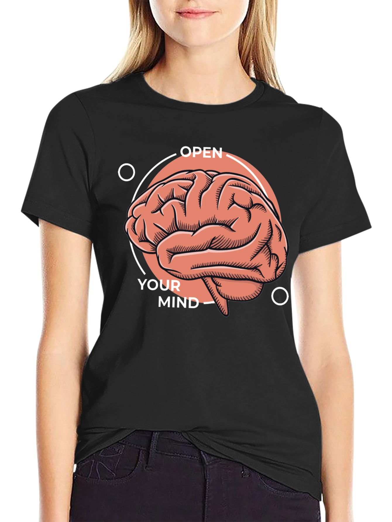 Open Your Mind Brain Graphic T-Shirt