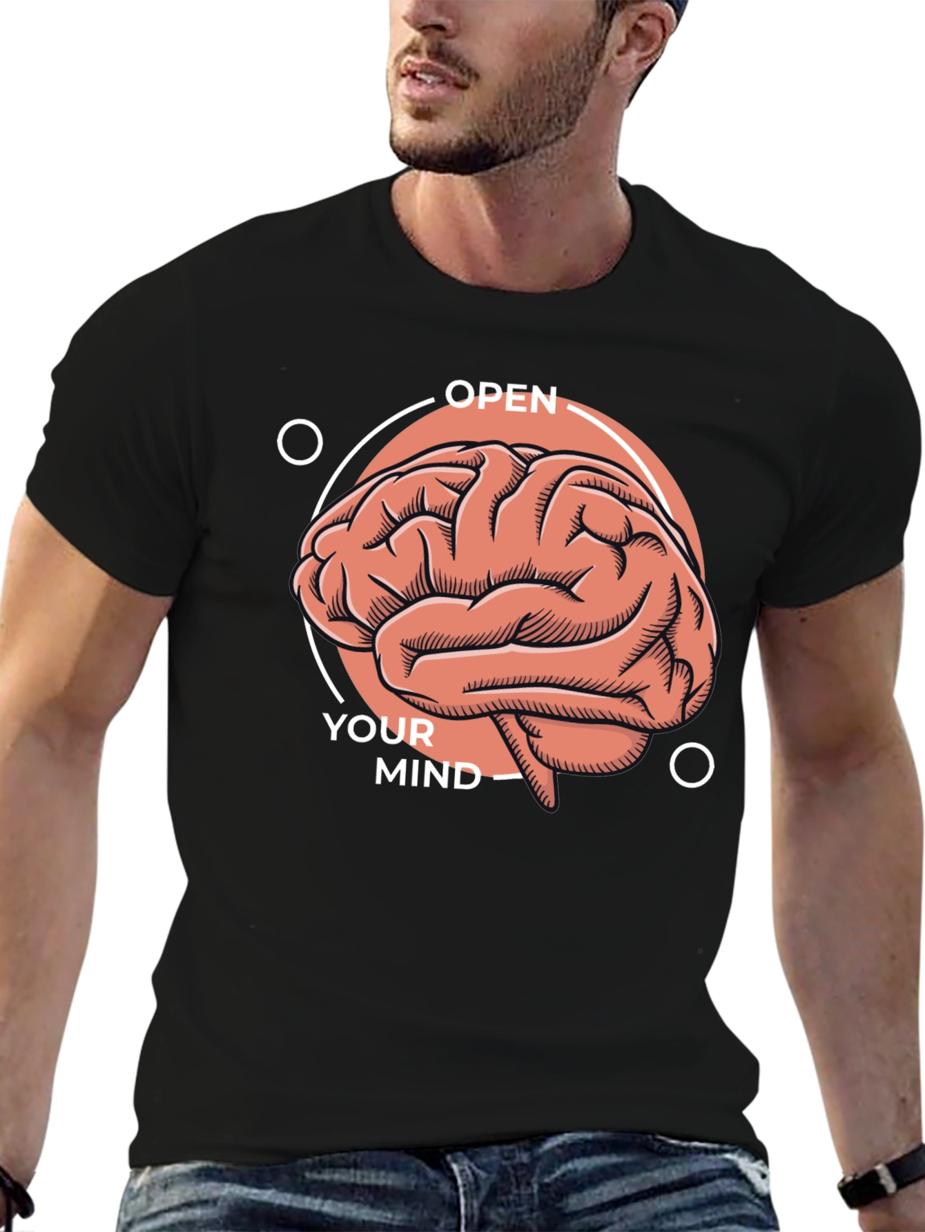 Open Your Mind Brain Graphic T-Shirt